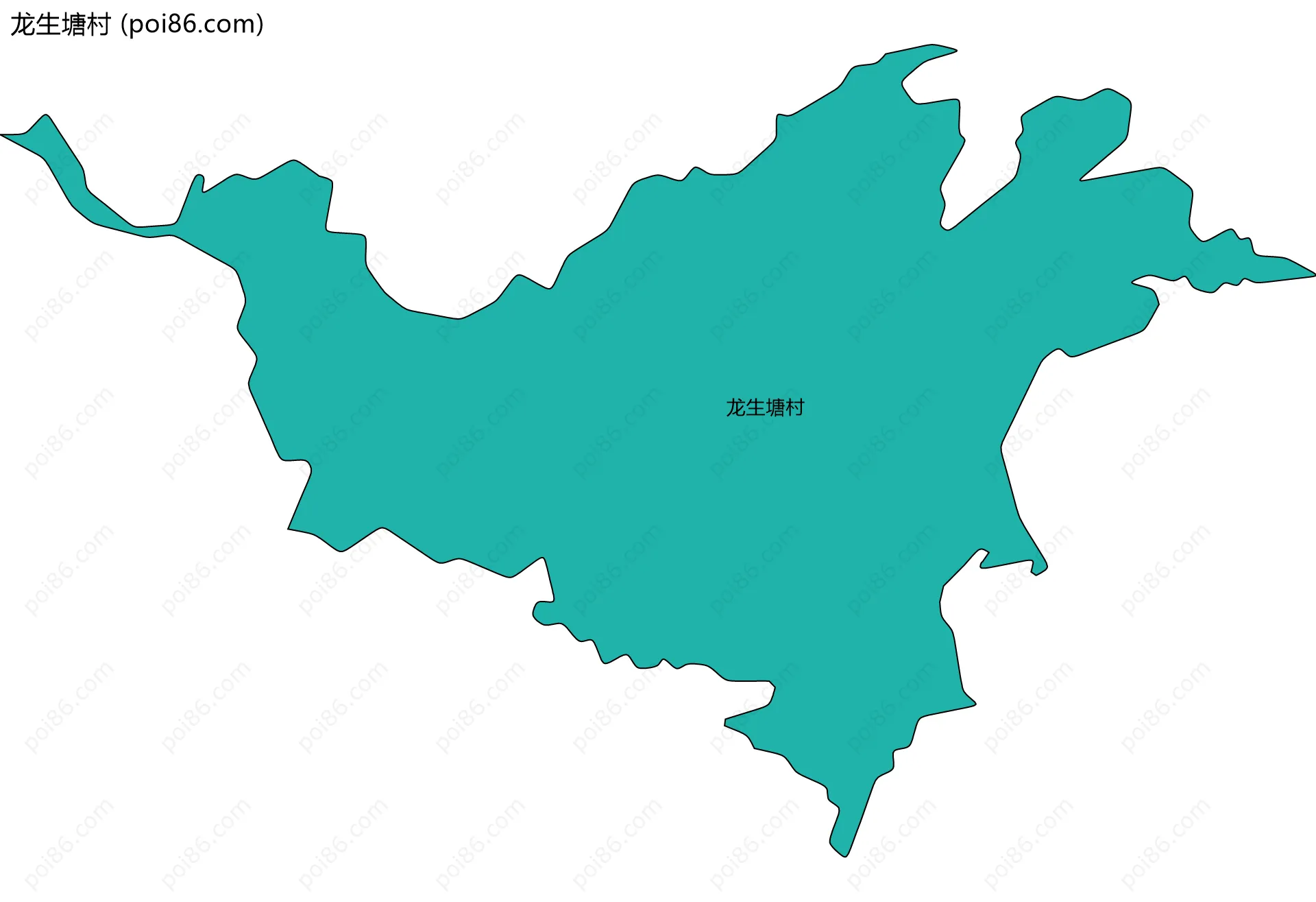 龙生塘村边界地图