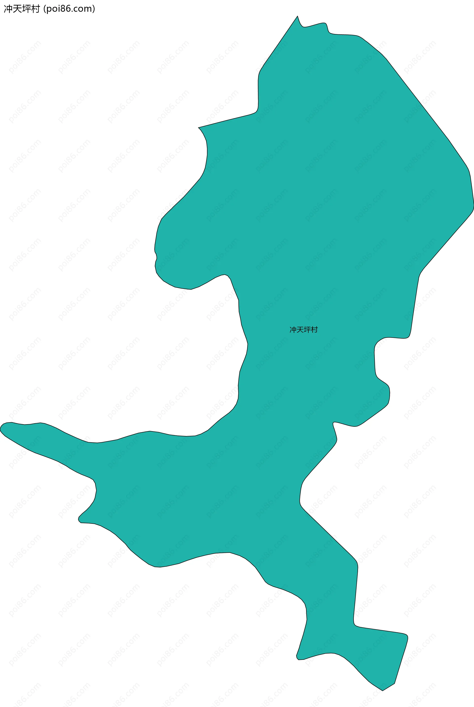 冲天坪村边界地图