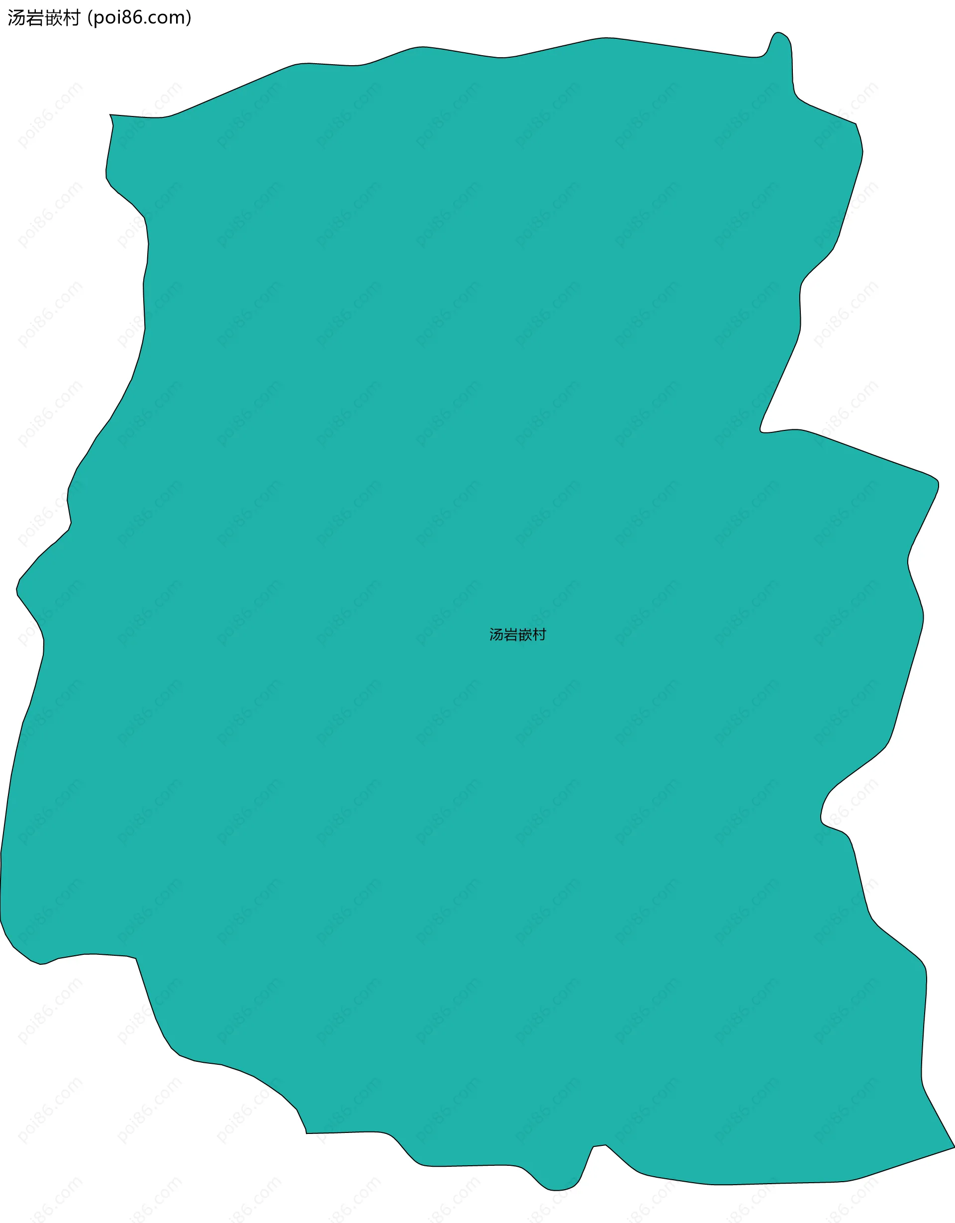 汤岩嵌村边界地图