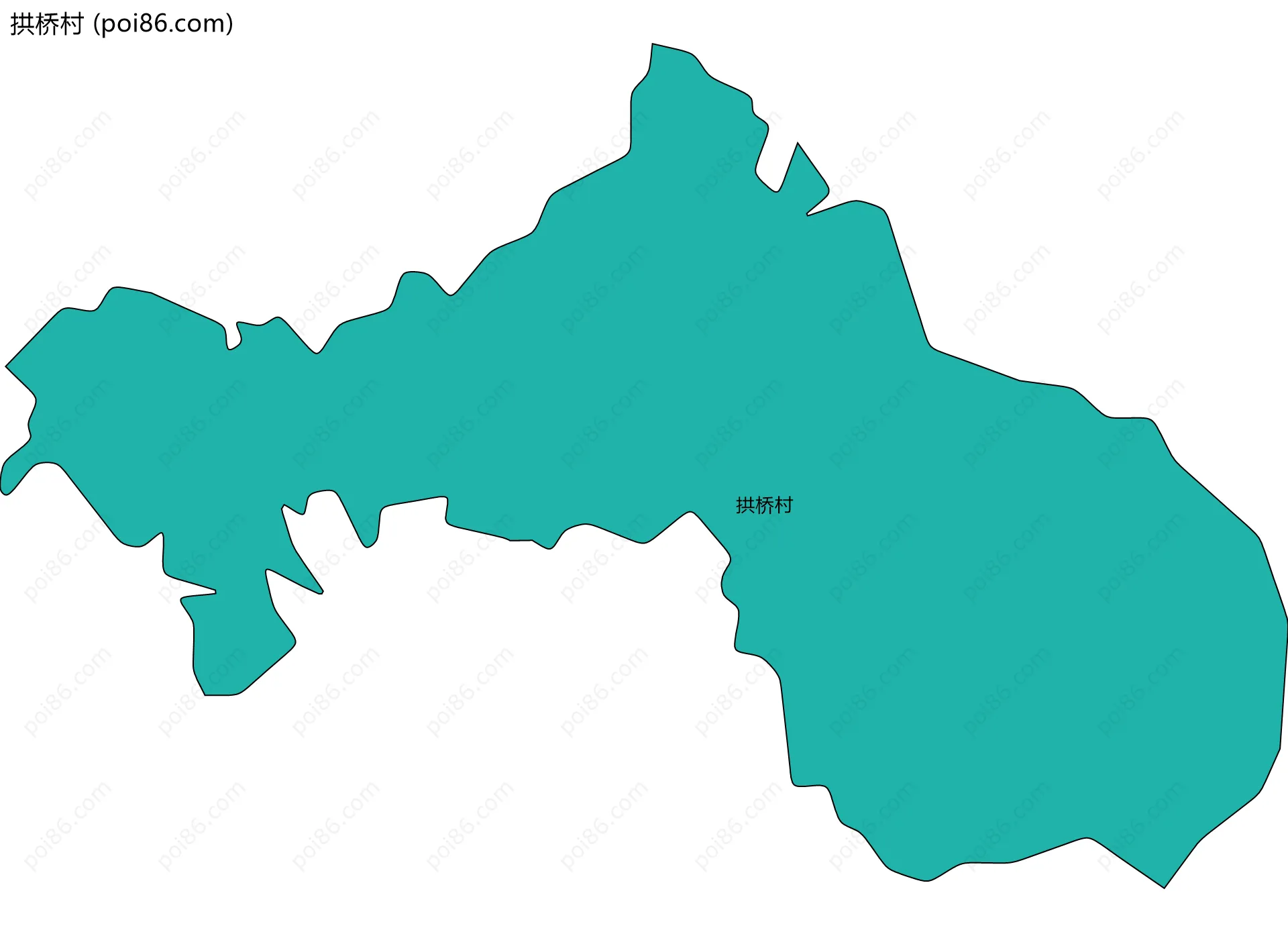 拱桥村边界地图