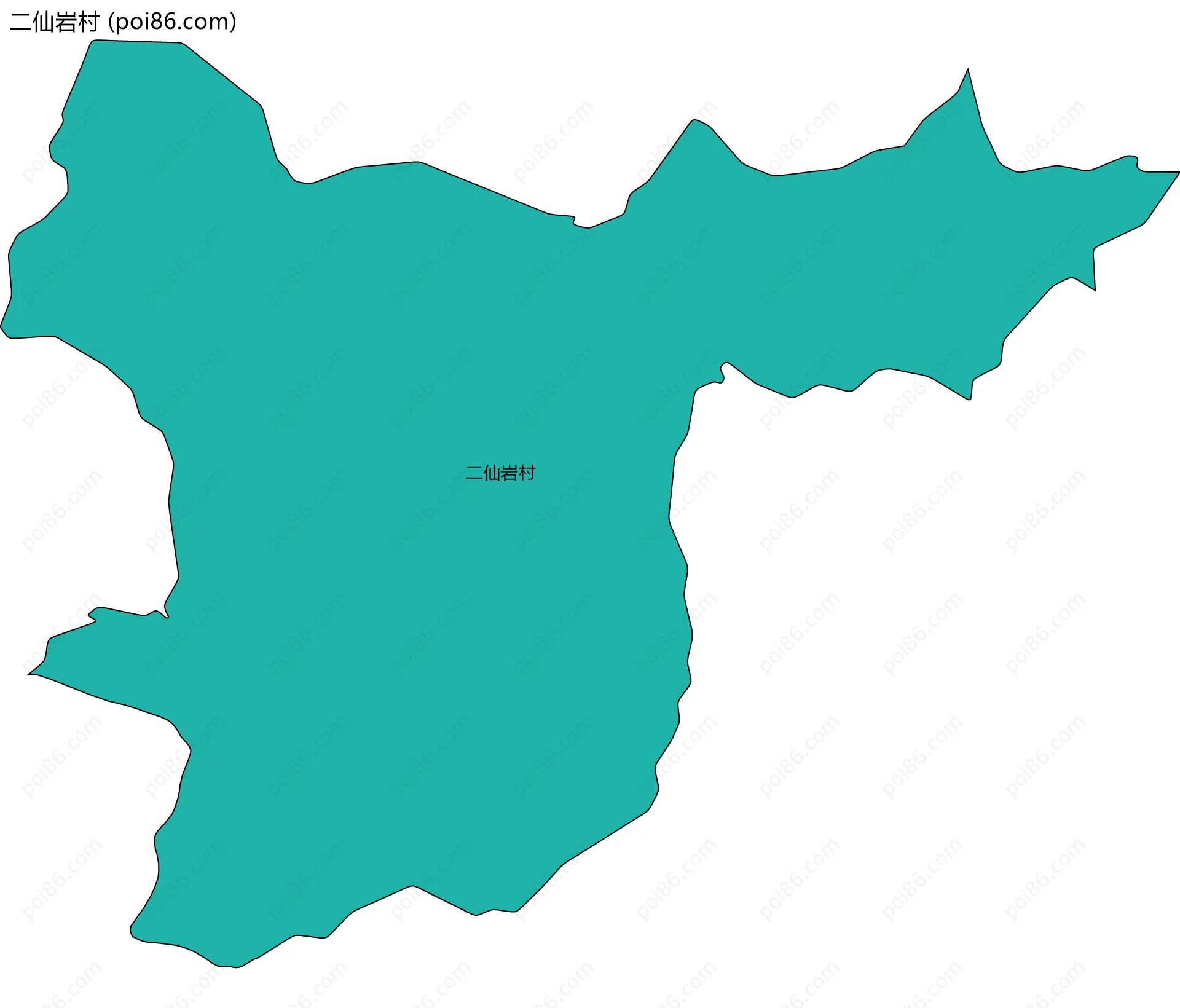 二仙岩村边界地图