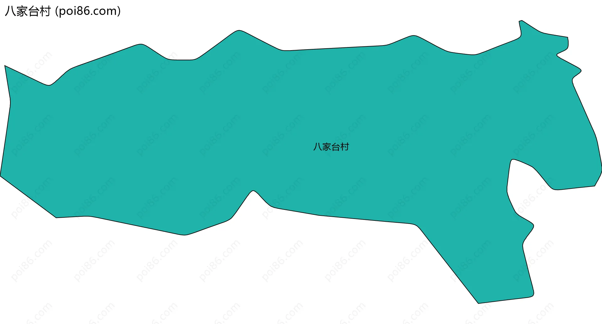 八家台村边界地图