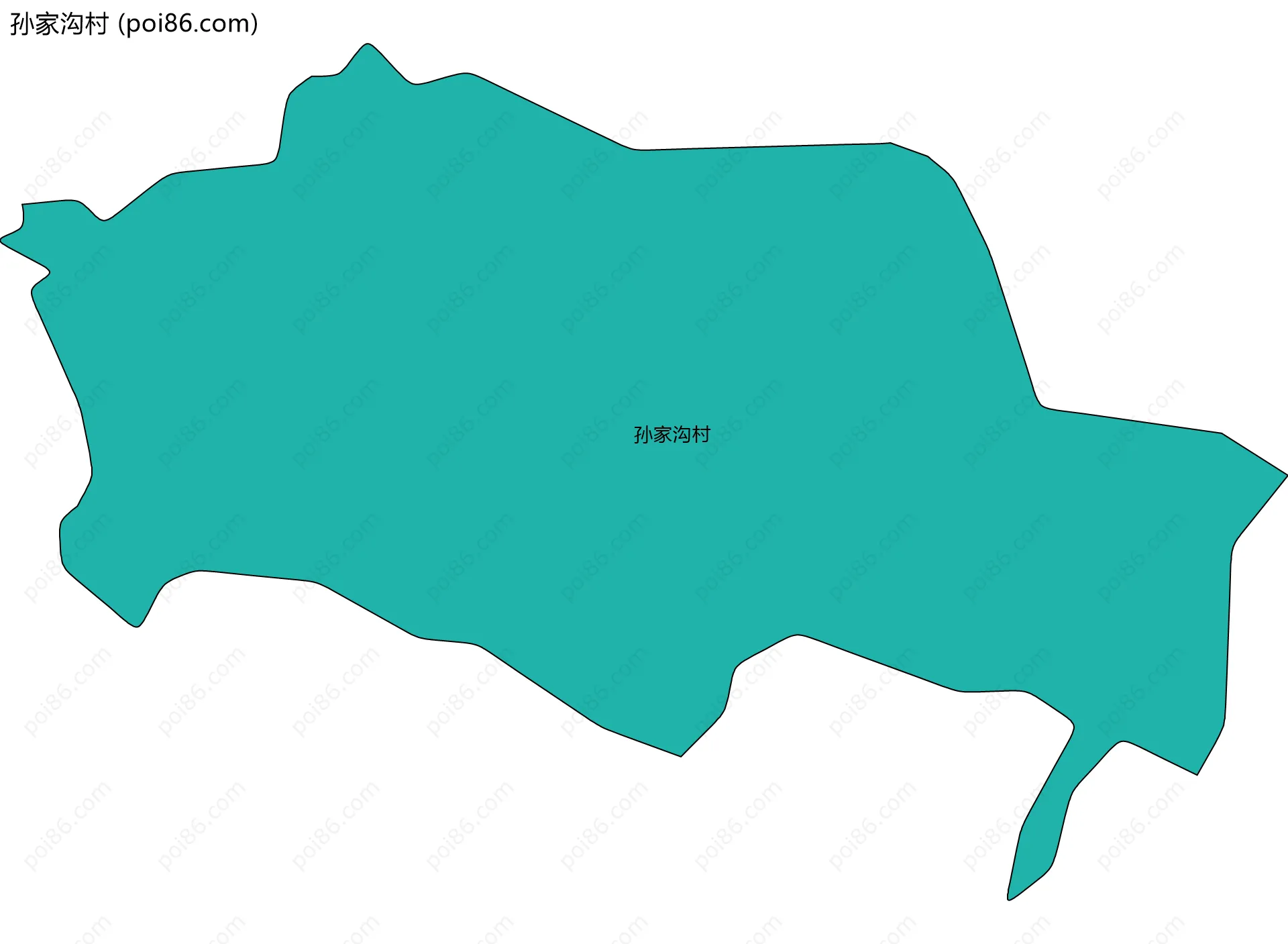 孙家沟村边界地图
