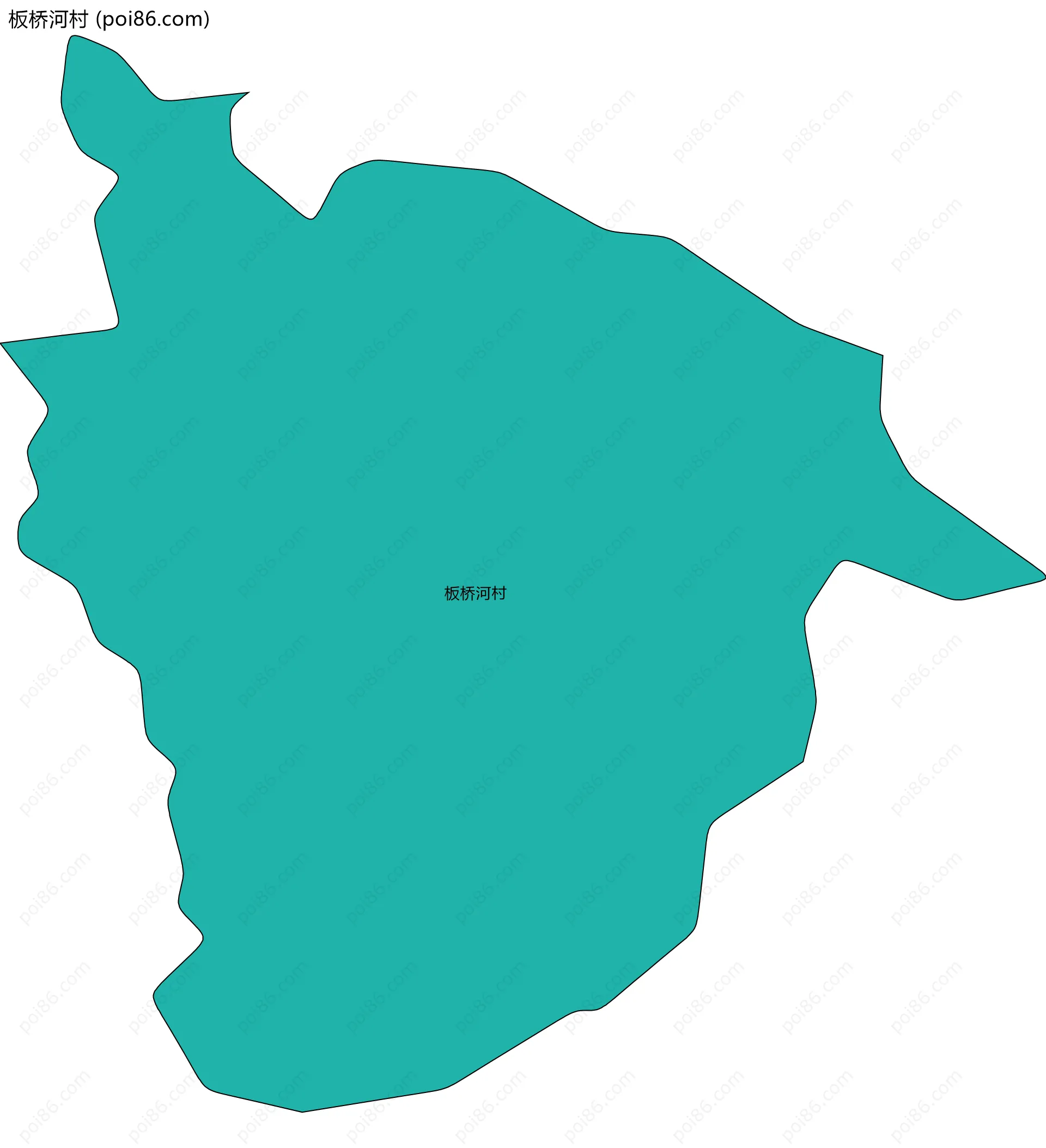 板桥河村边界地图