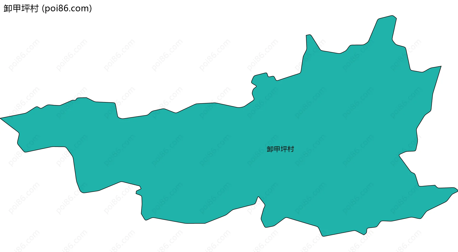 卸甲坪村边界地图