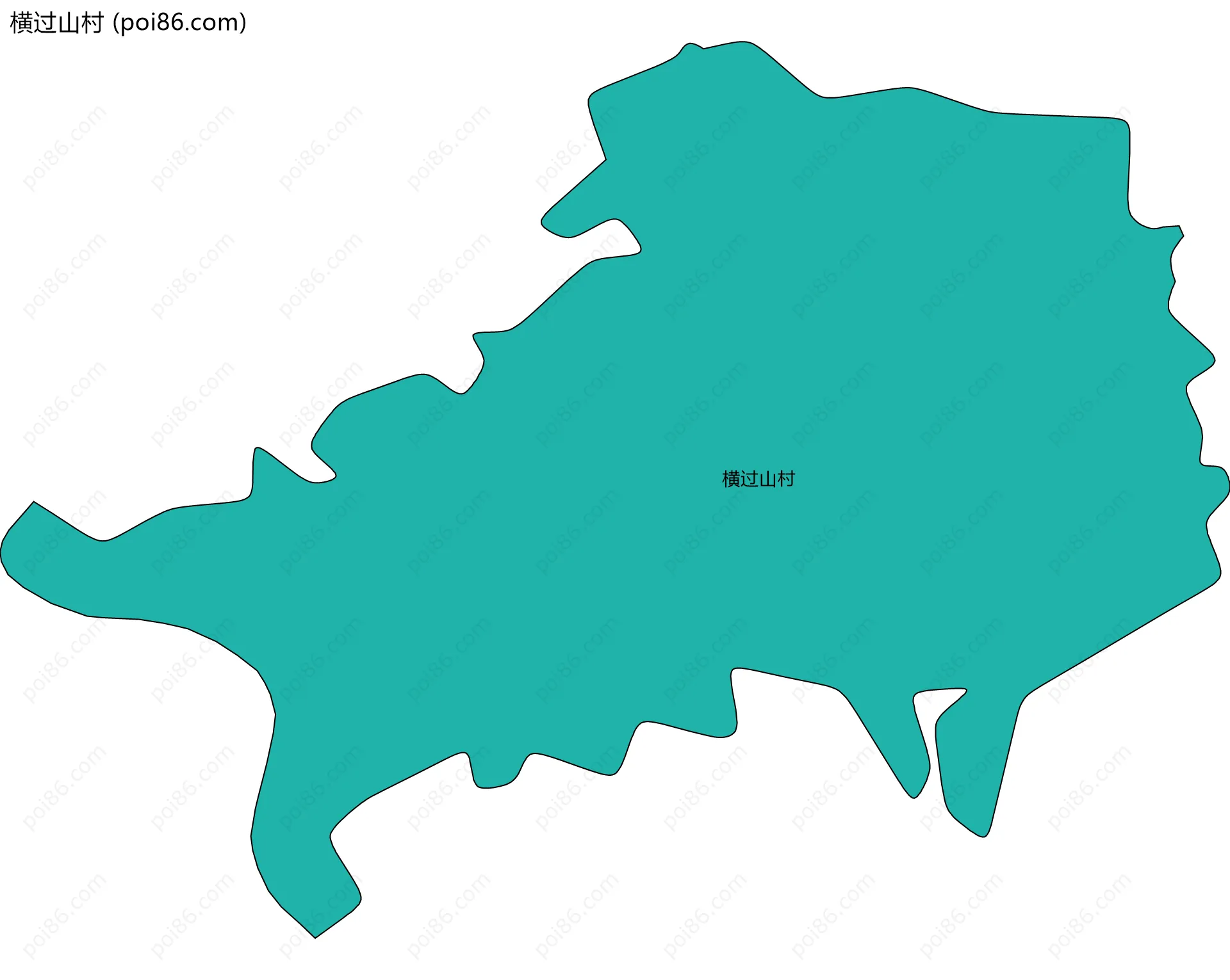 横过山村边界地图