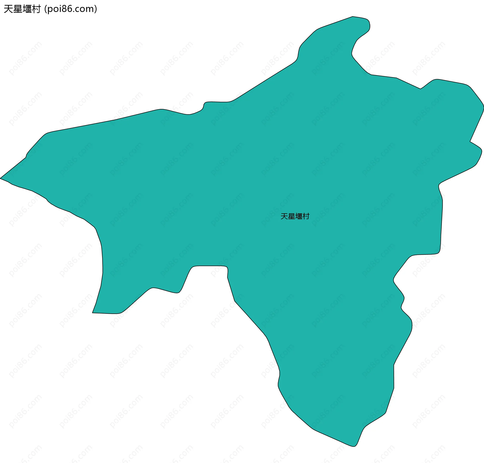 天星堰村边界地图