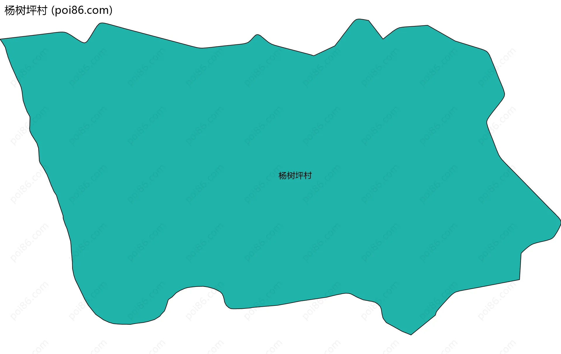 杨树坪村边界地图