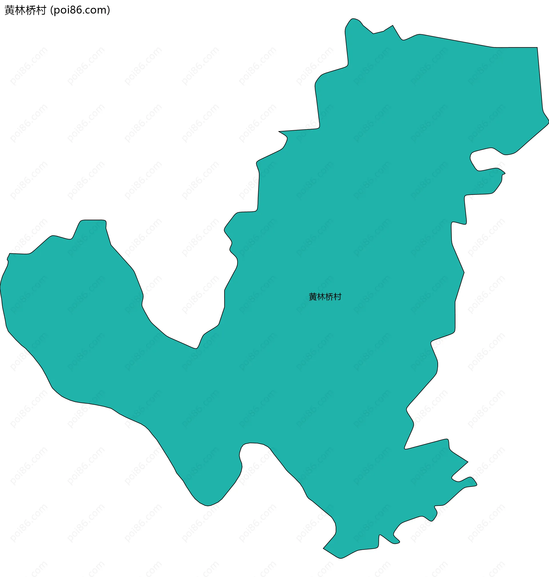 黄林桥村边界地图