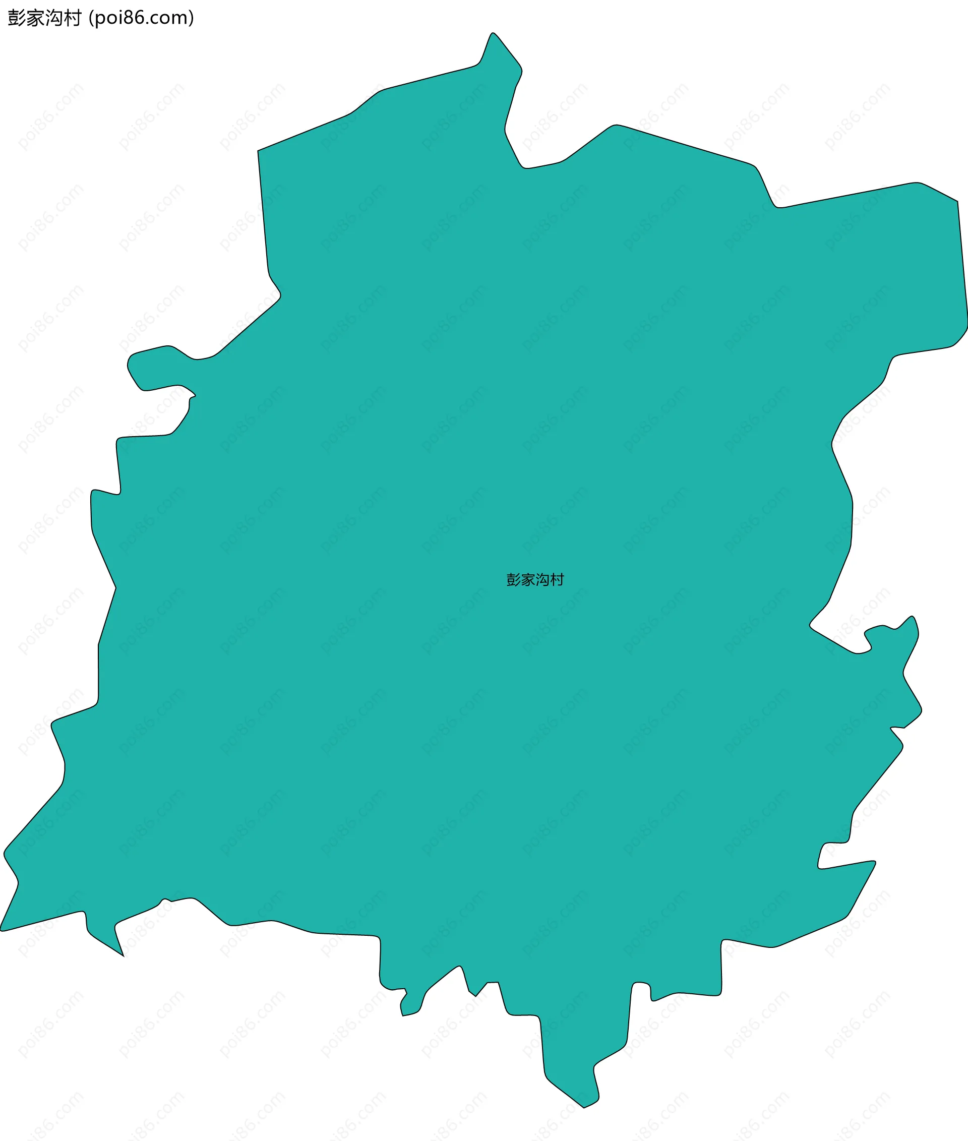 彭家沟村边界地图