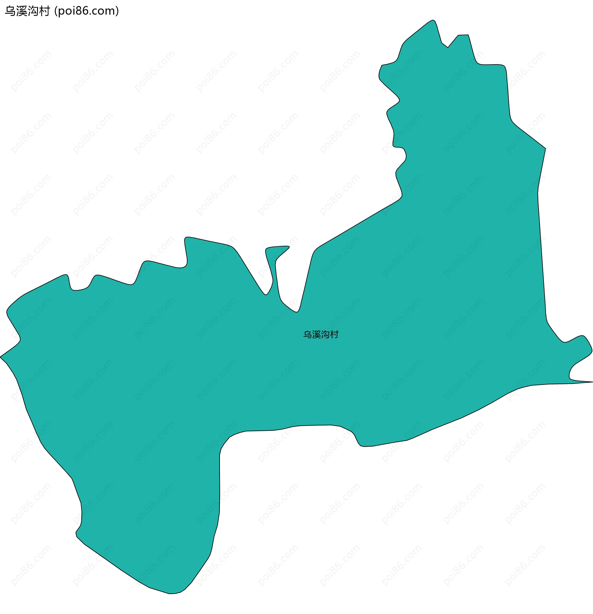 乌溪沟村边界地图