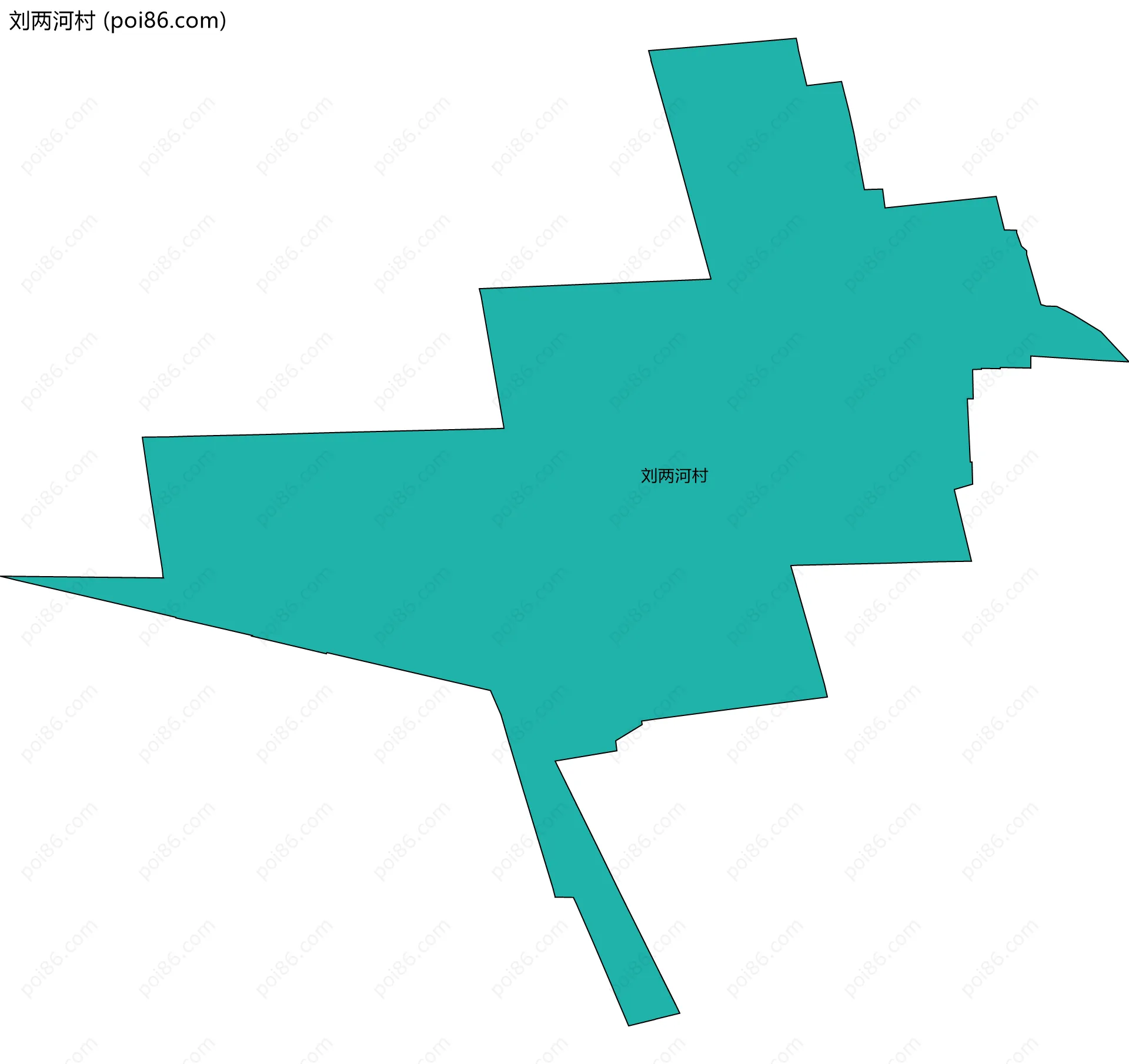 刘两河村边界地图