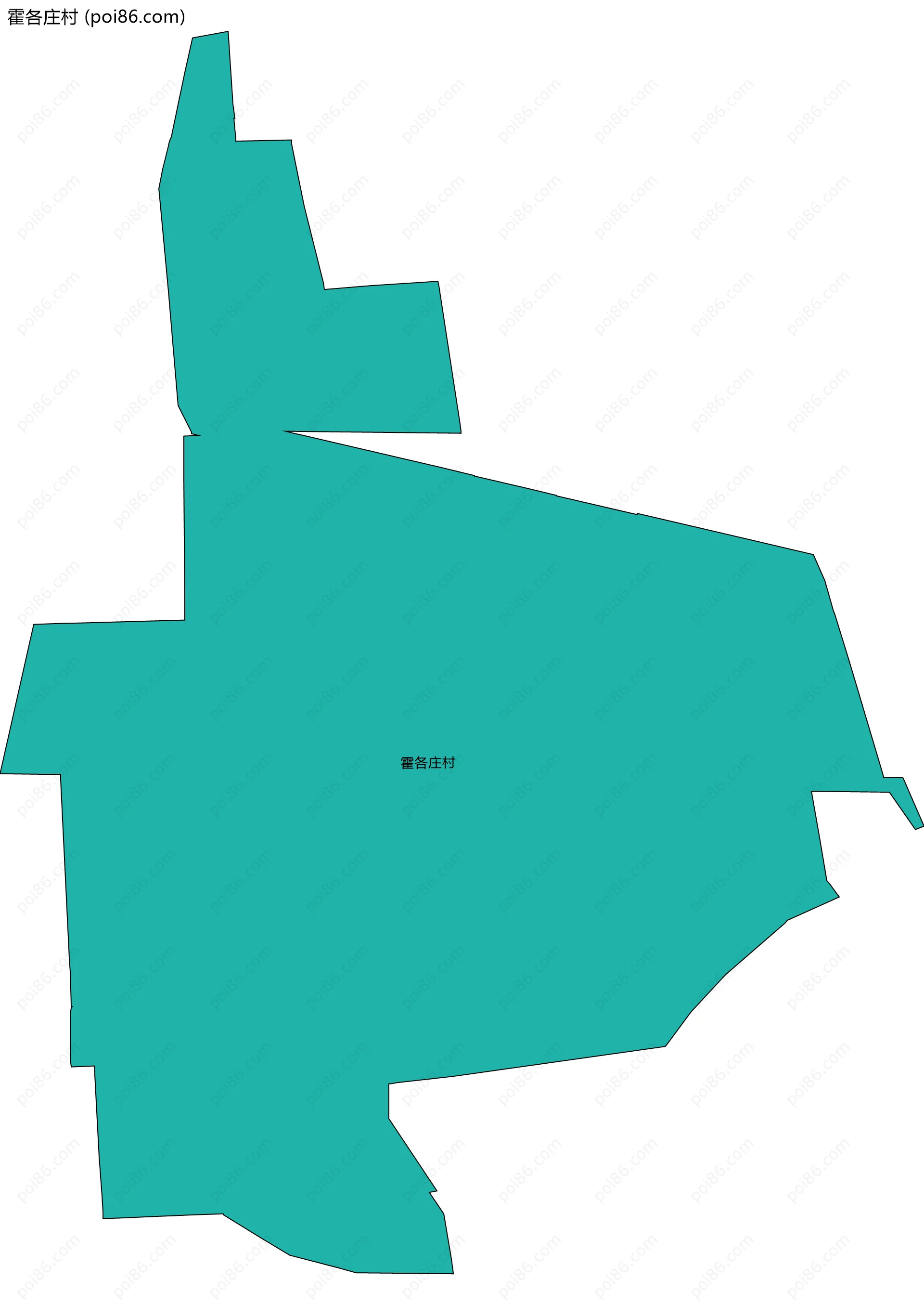 霍各庄村边界地图