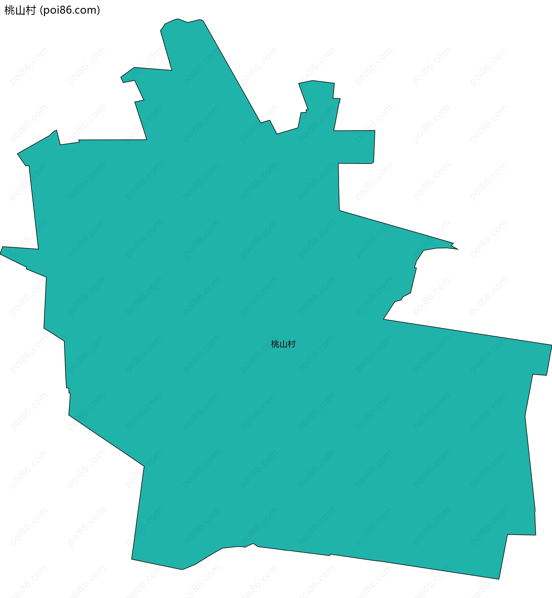 桃山村边界地图