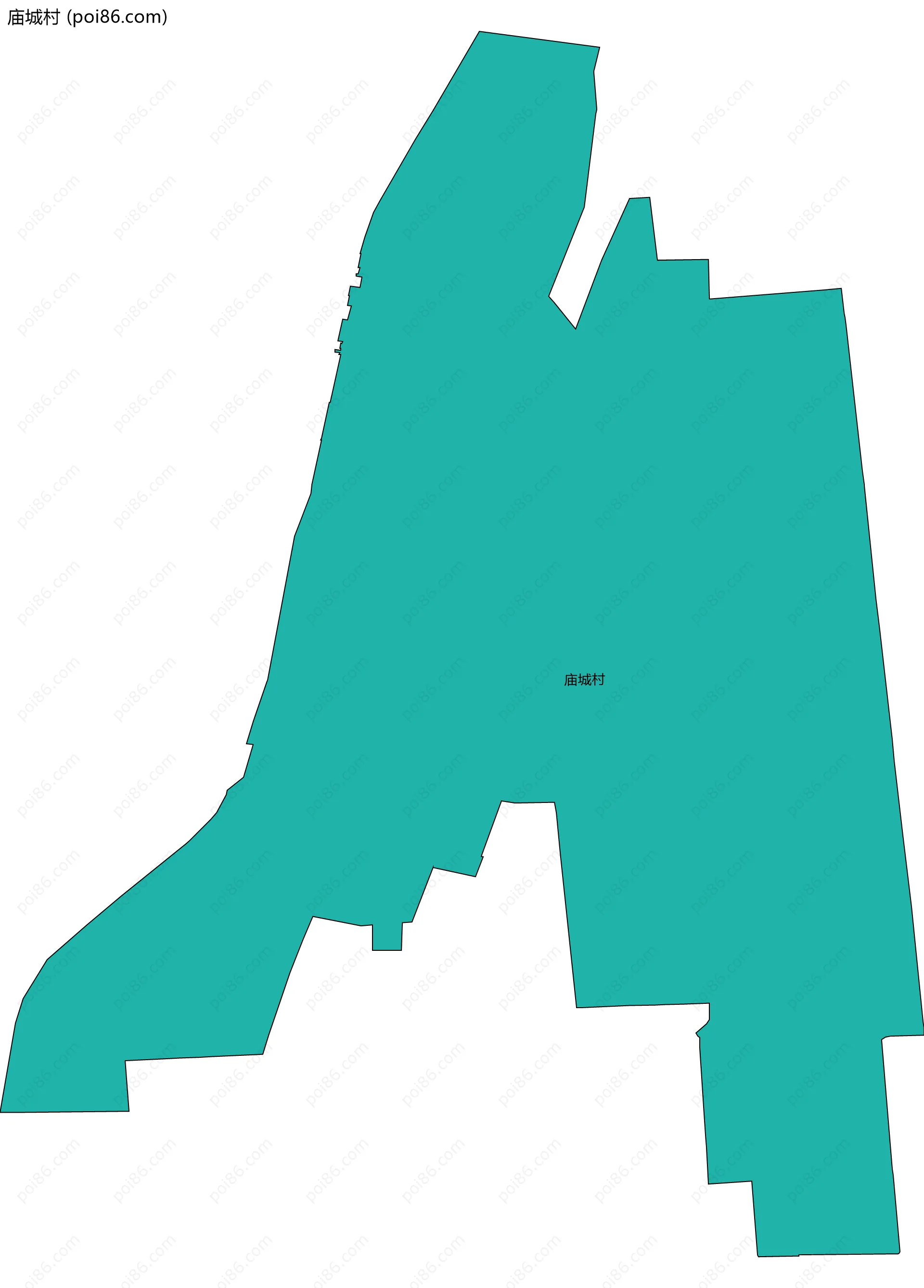 庙城村边界地图