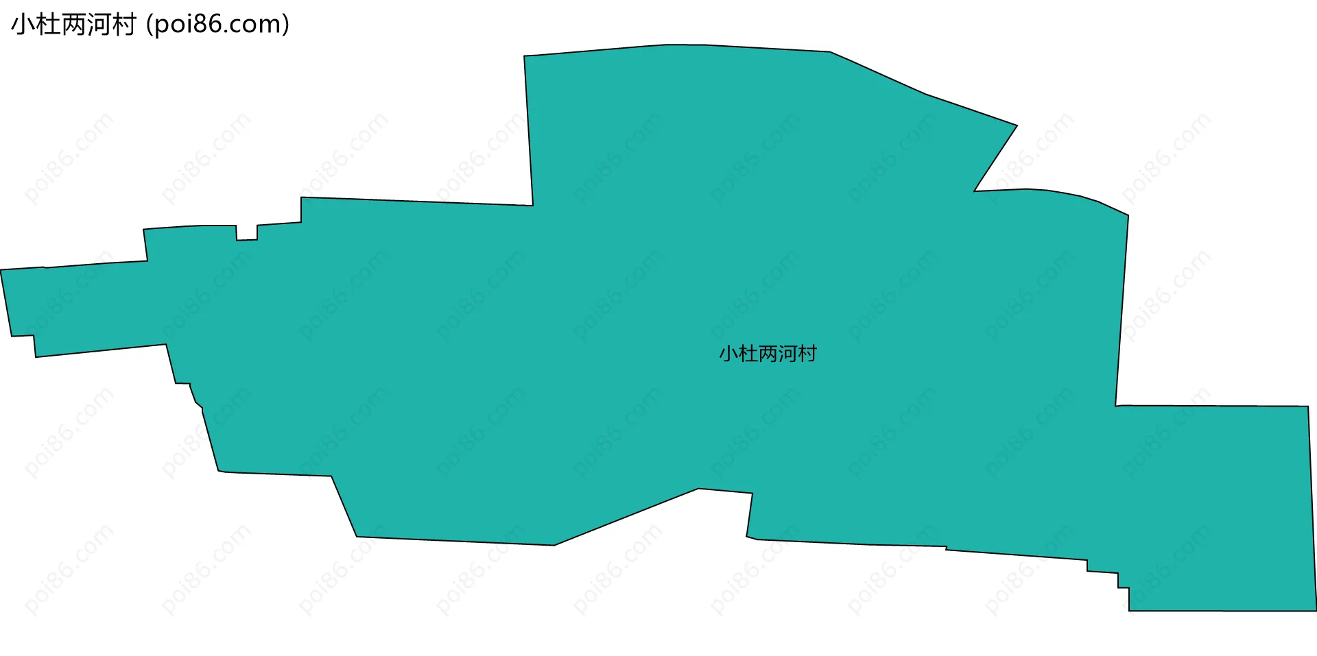 小杜两河村边界地图