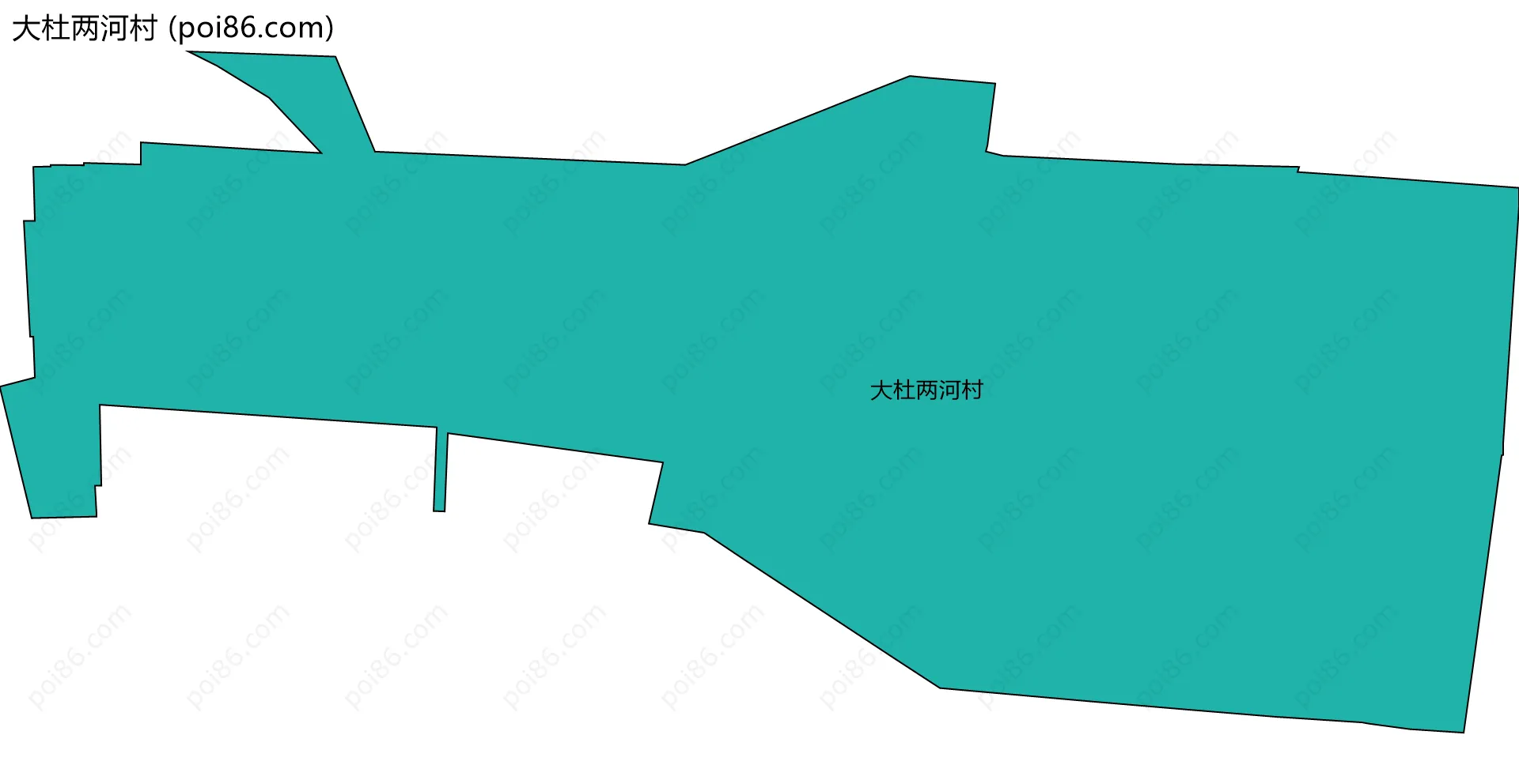 大杜两河村边界地图