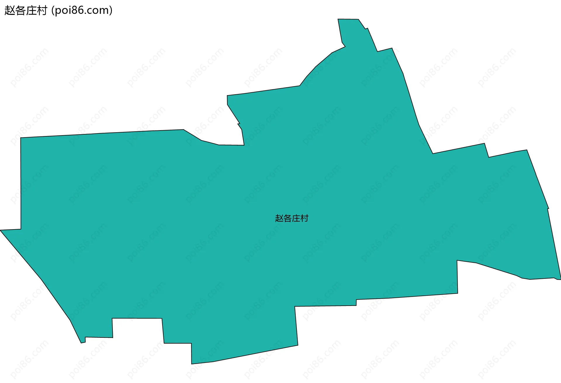赵各庄村边界地图