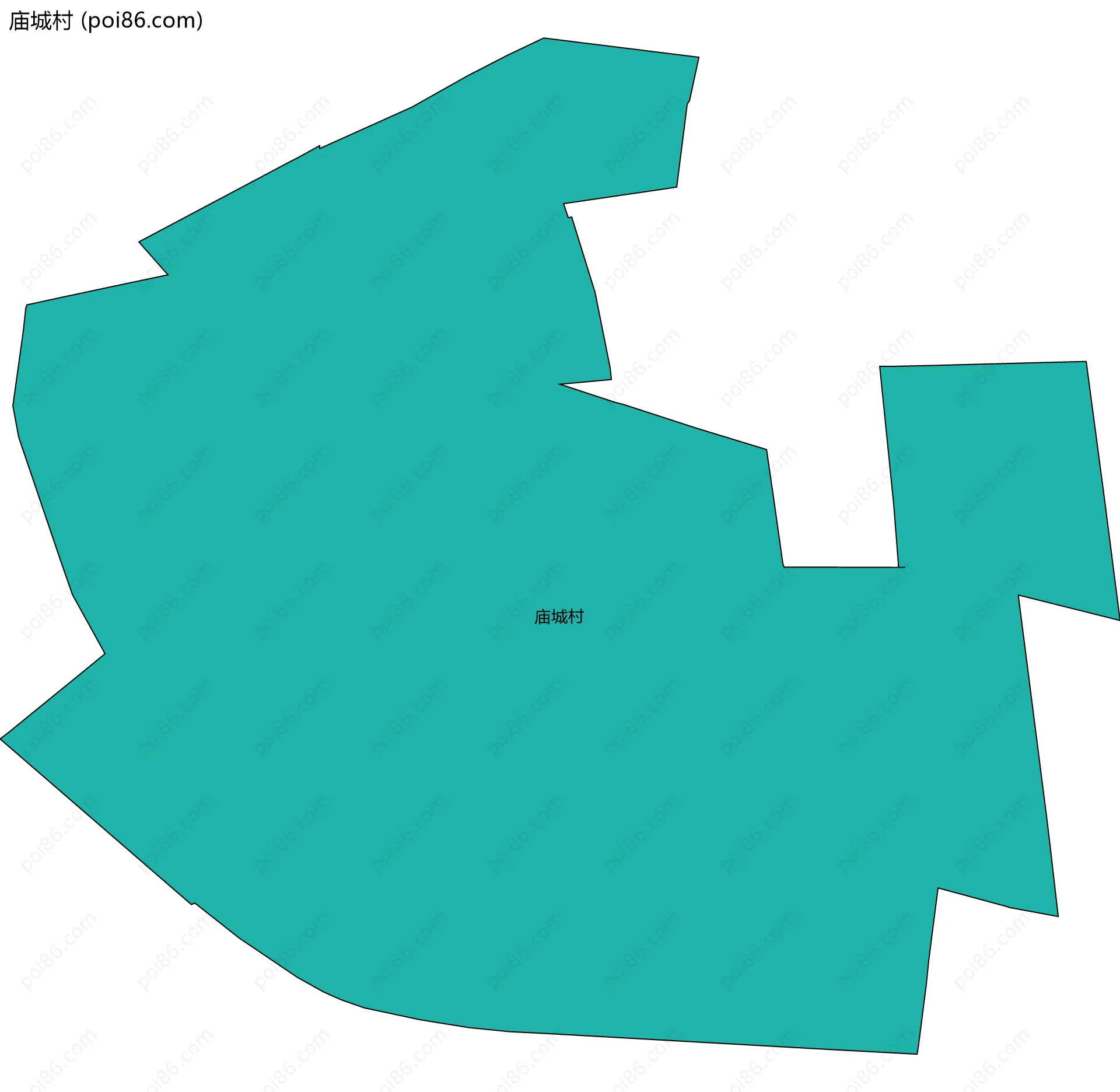 庙城村边界地图