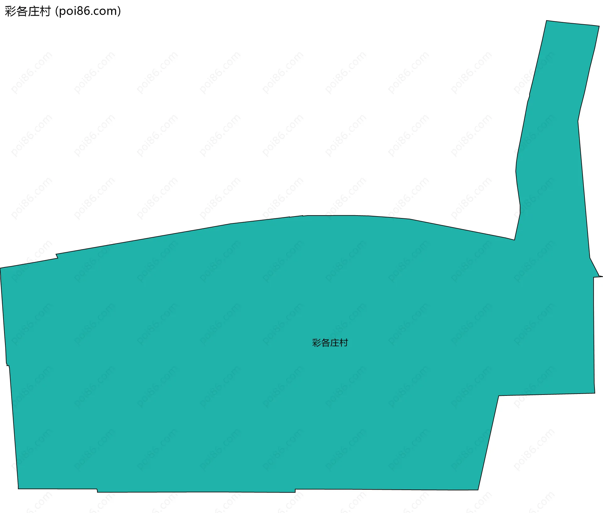 彩各庄村边界地图