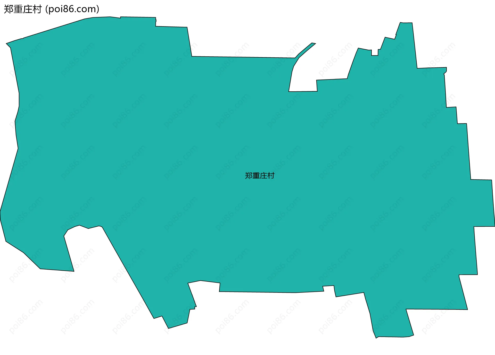 郑重庄村边界地图