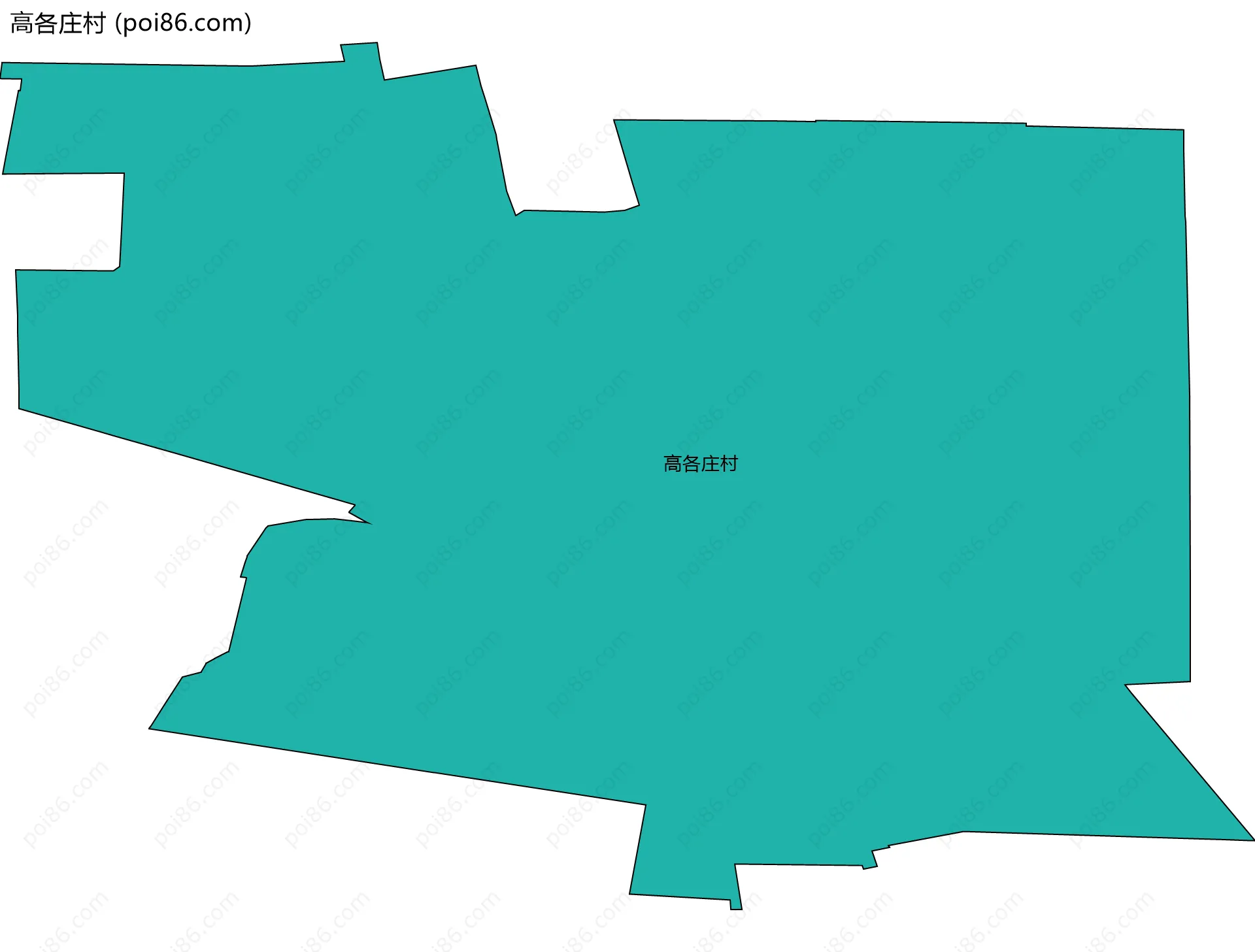 高各庄村边界地图