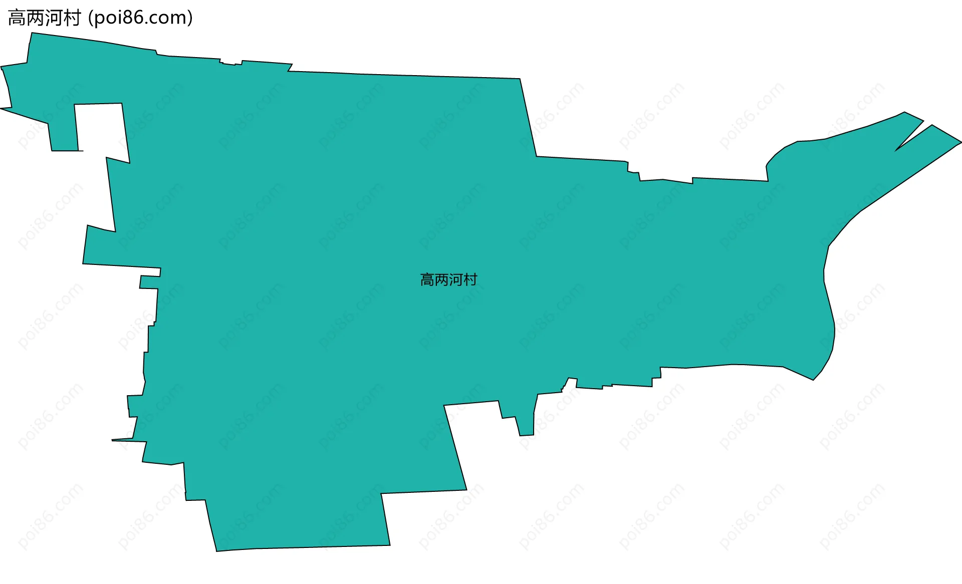 高两河村边界地图