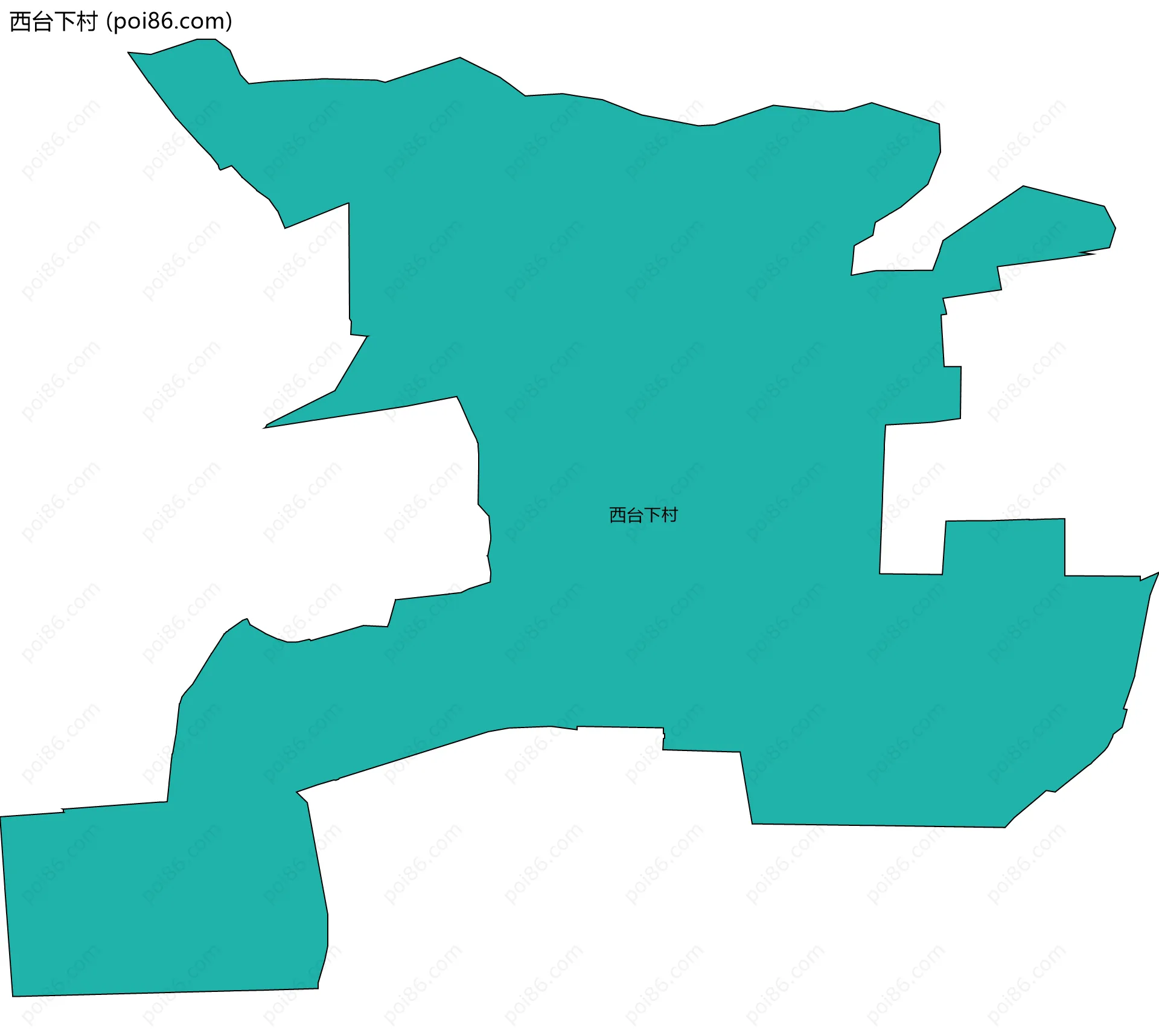 西台下村边界地图