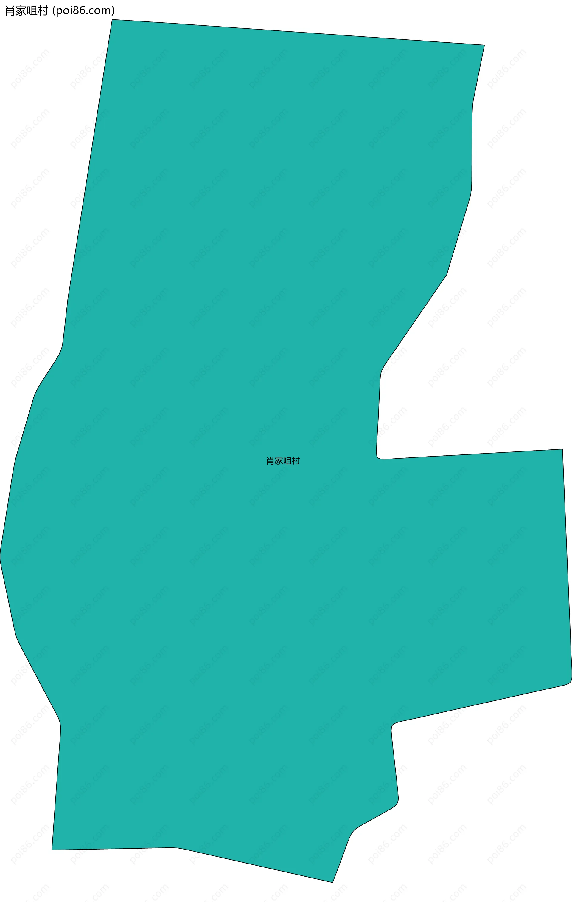 肖家咀村边界地图