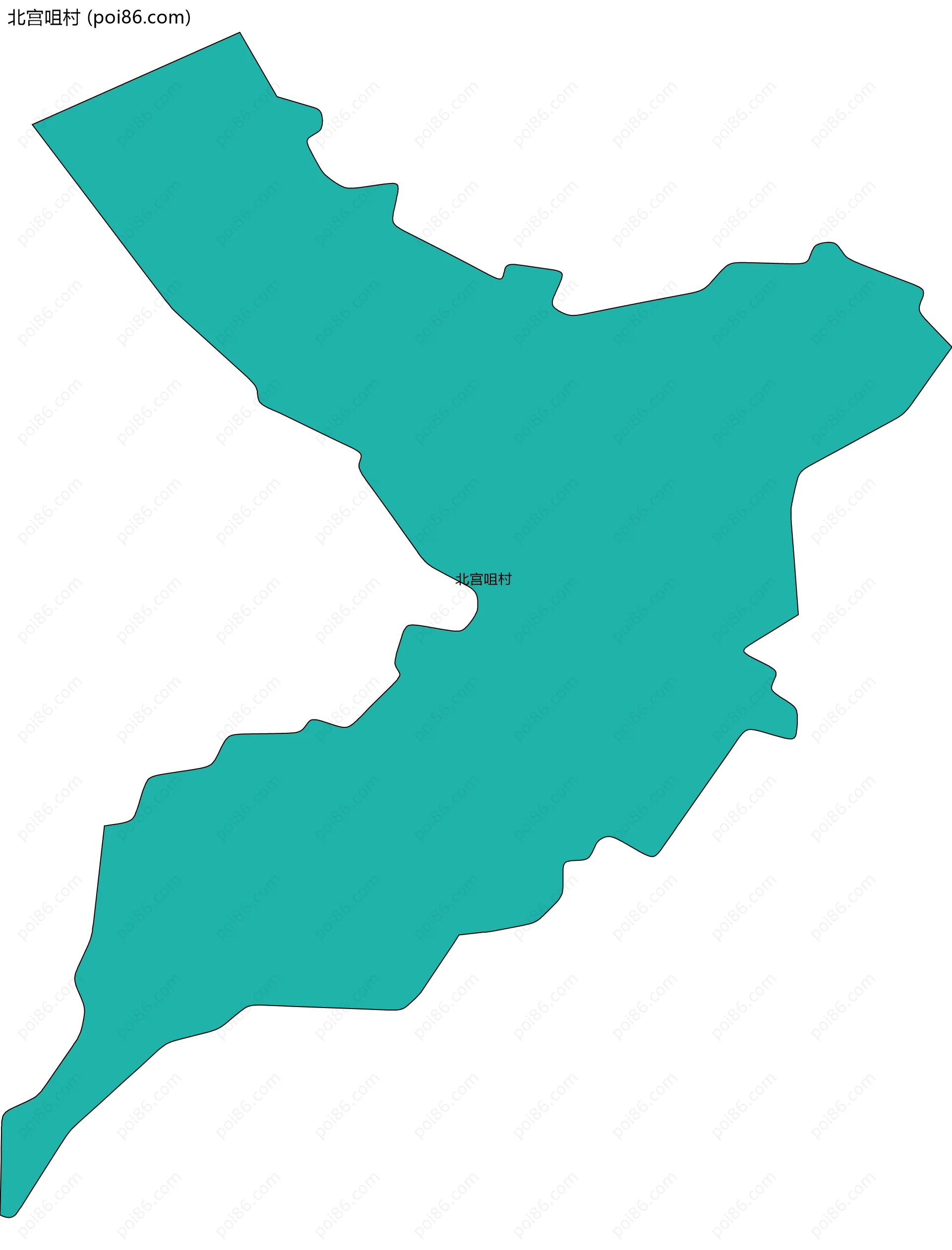 北宫咀村边界地图