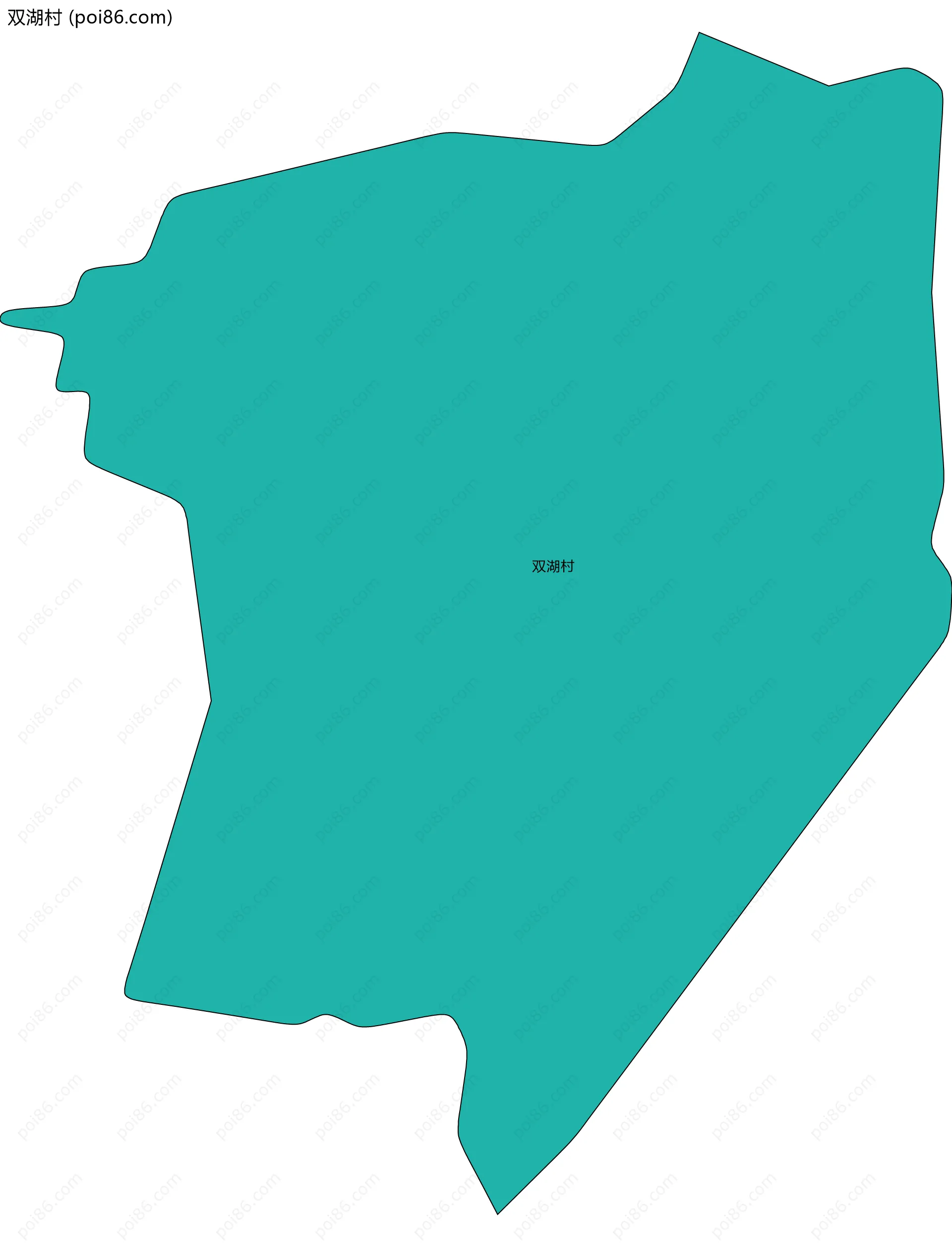 双湖村边界地图