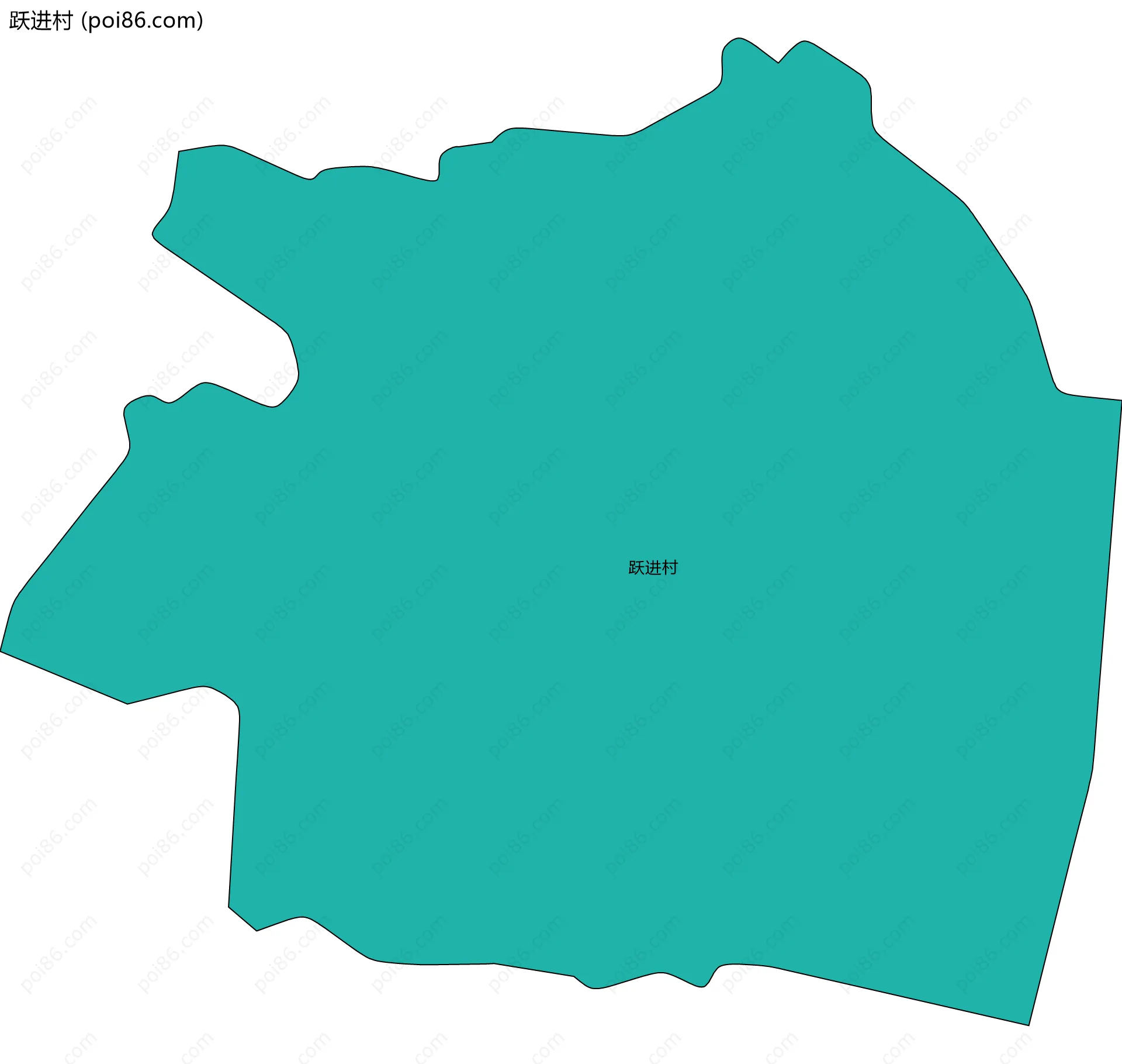 跃进村边界地图