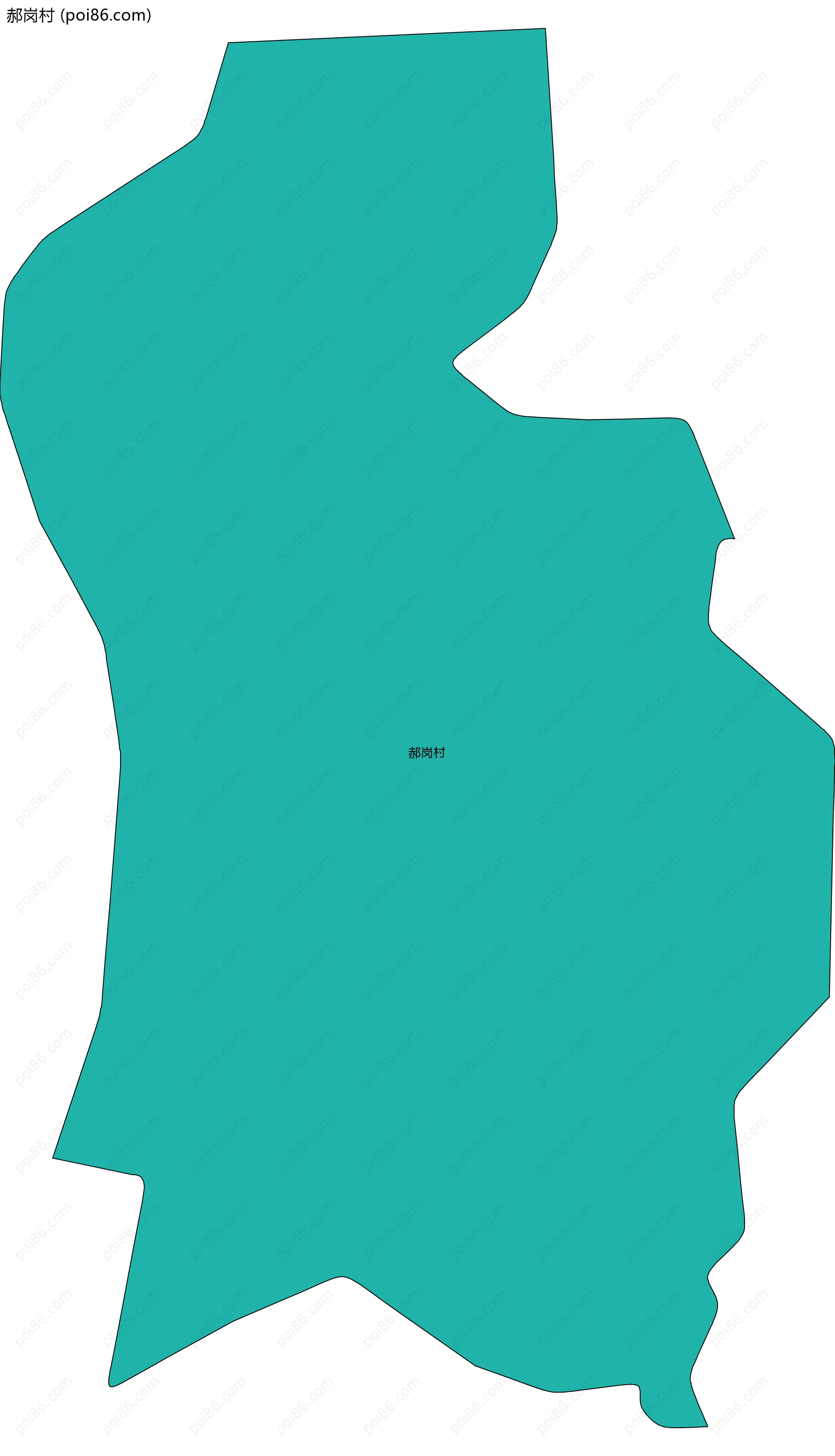 郝岗村边界地图