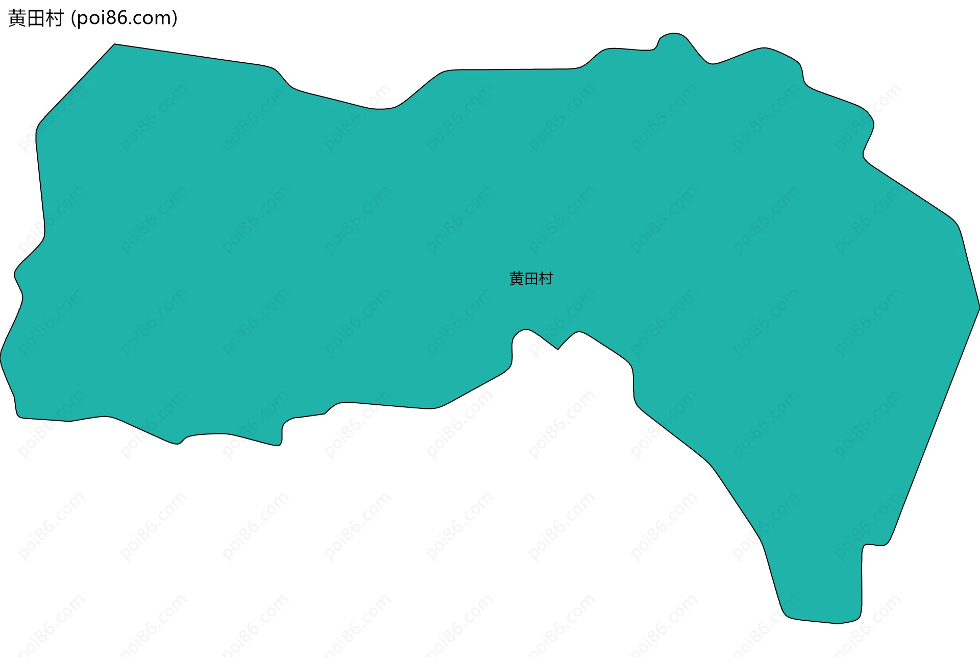 黄田村边界地图