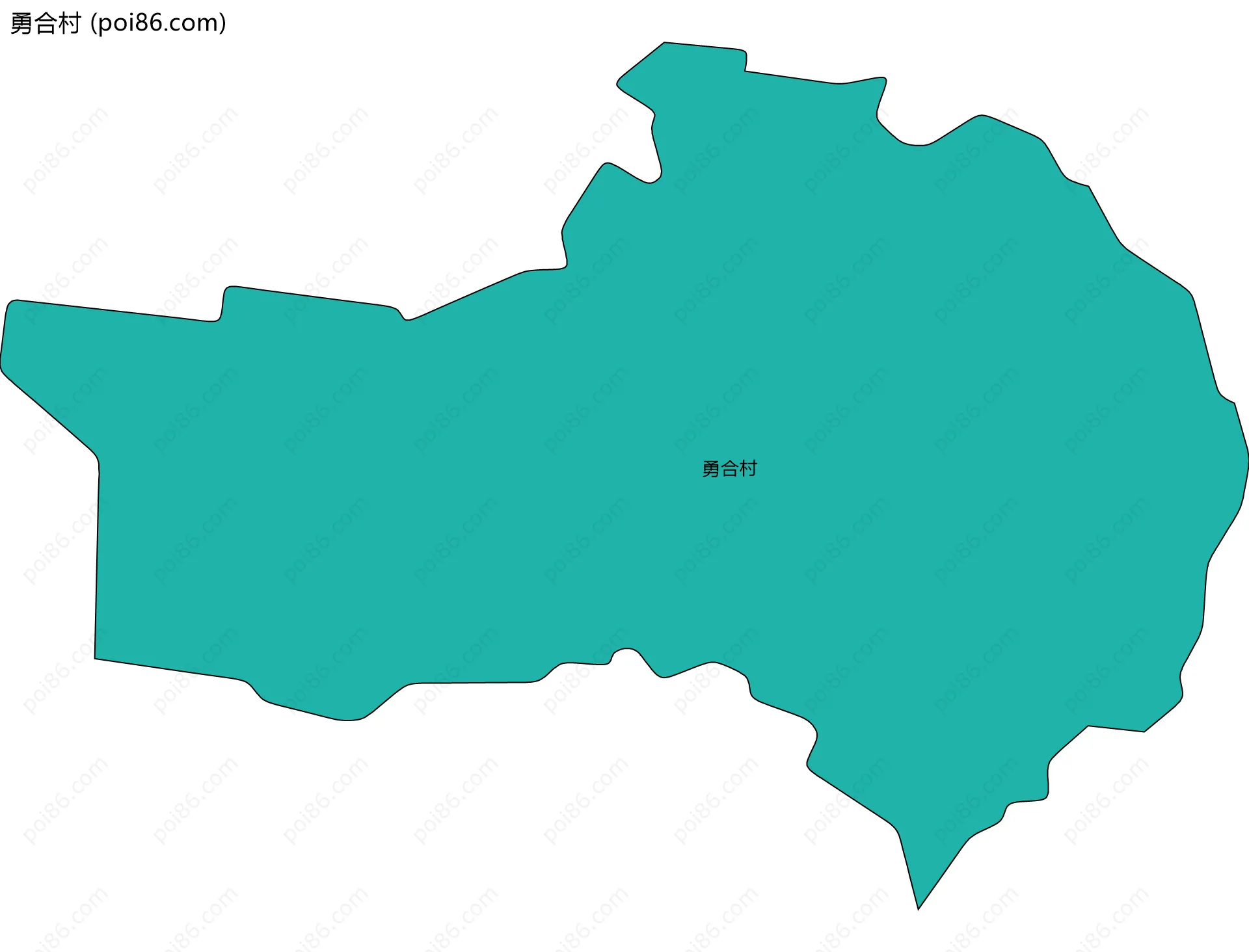 勇合村边界地图