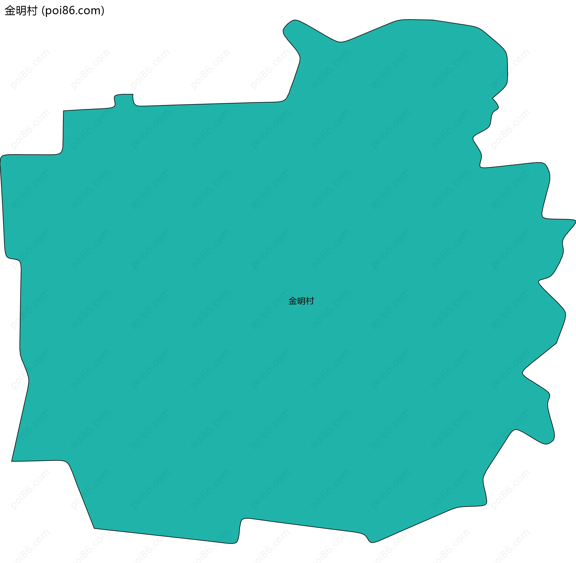 金明村边界地图