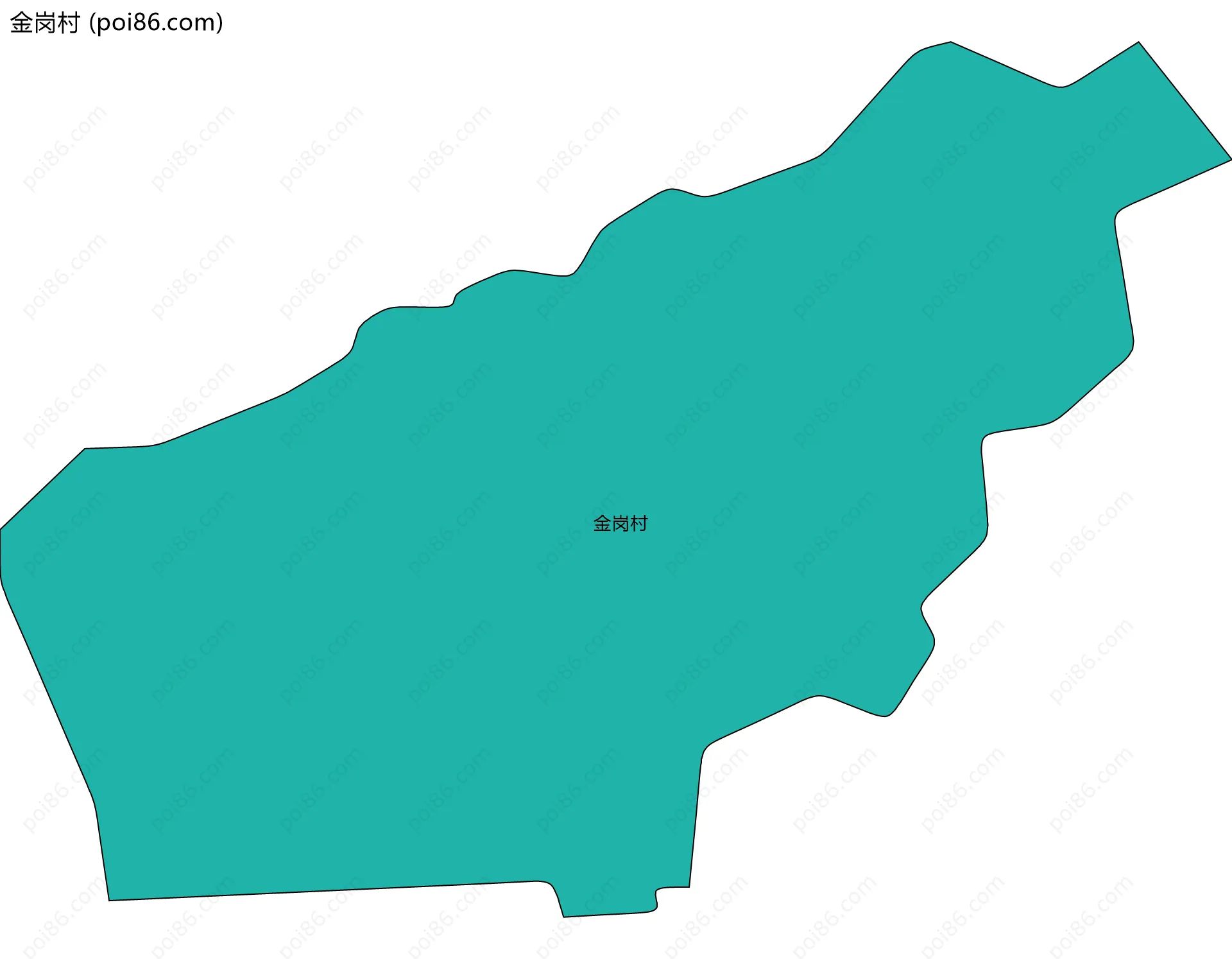 金岗村边界地图