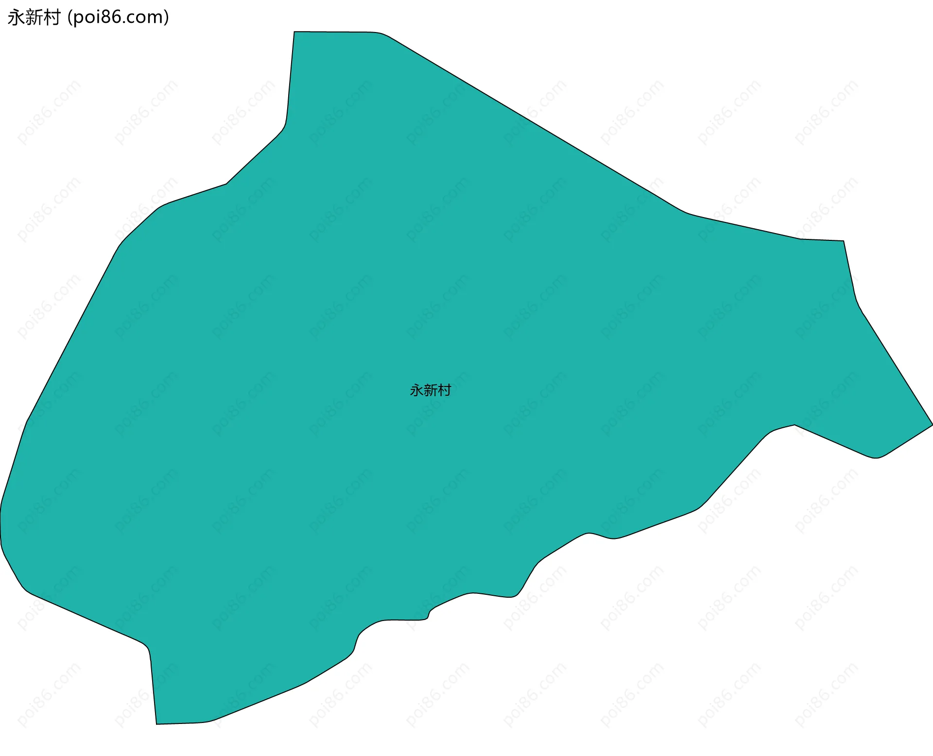 永新村边界地图