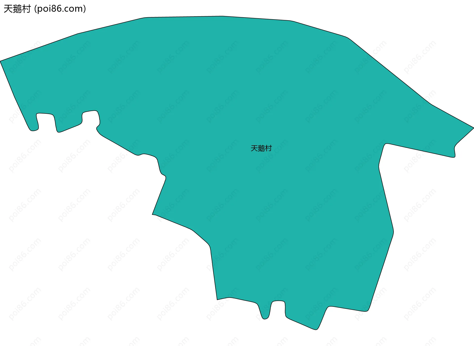 天鹅村边界地图