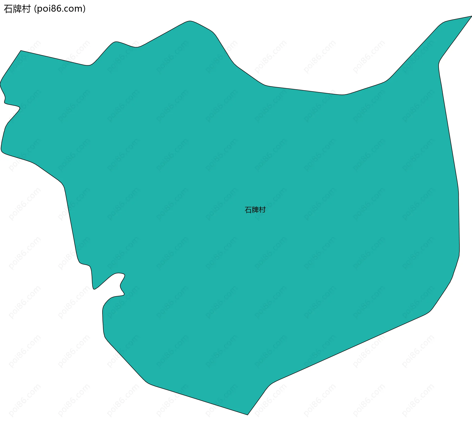 石牌村边界地图