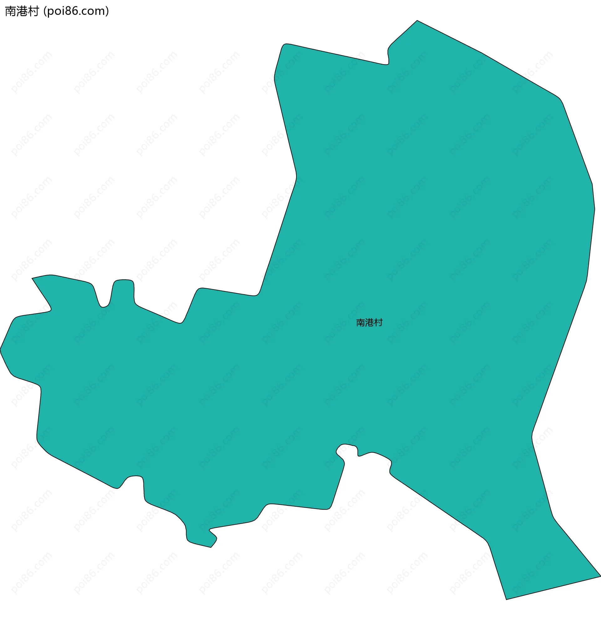 南港村边界地图