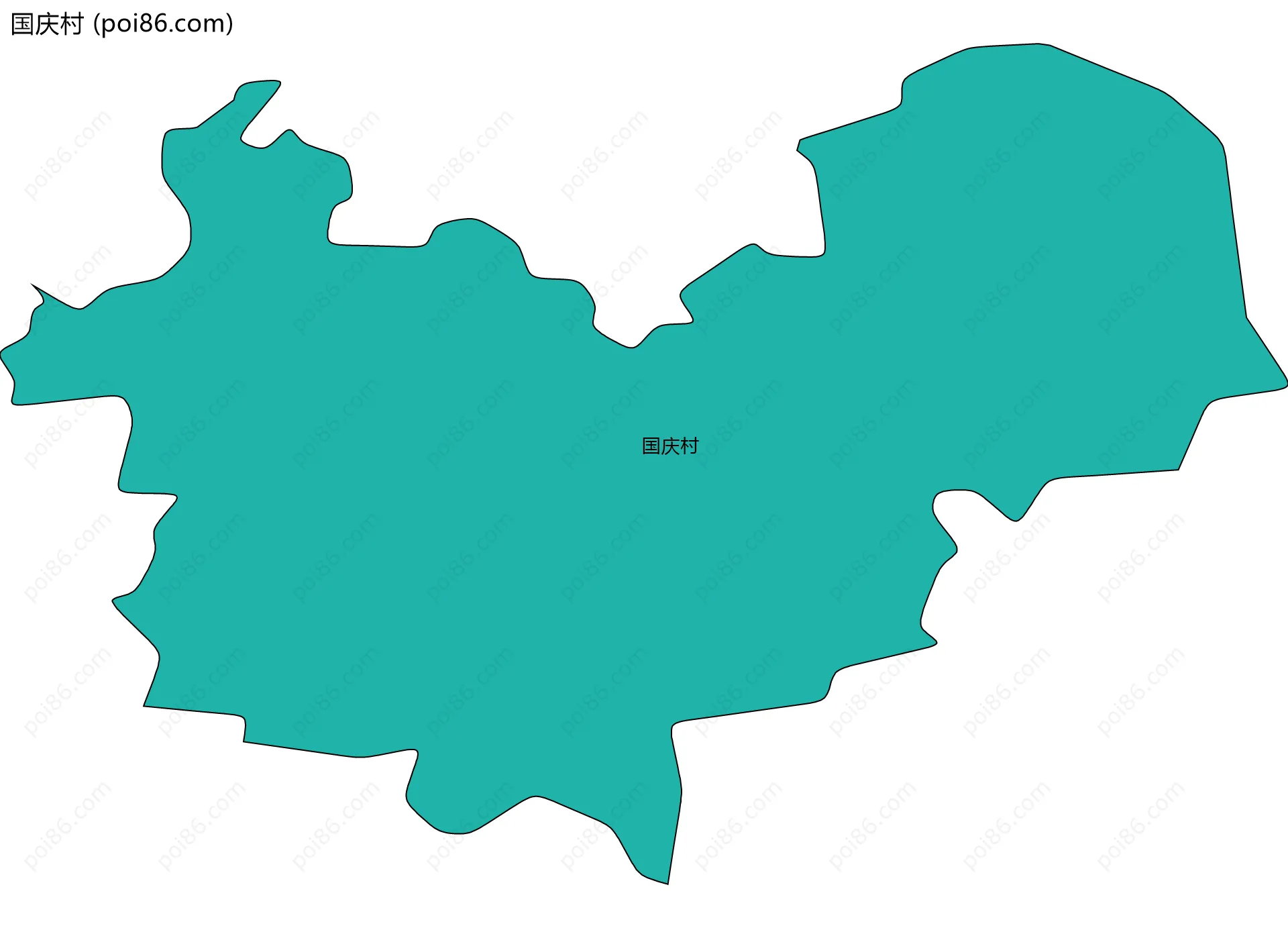 国庆村边界地图