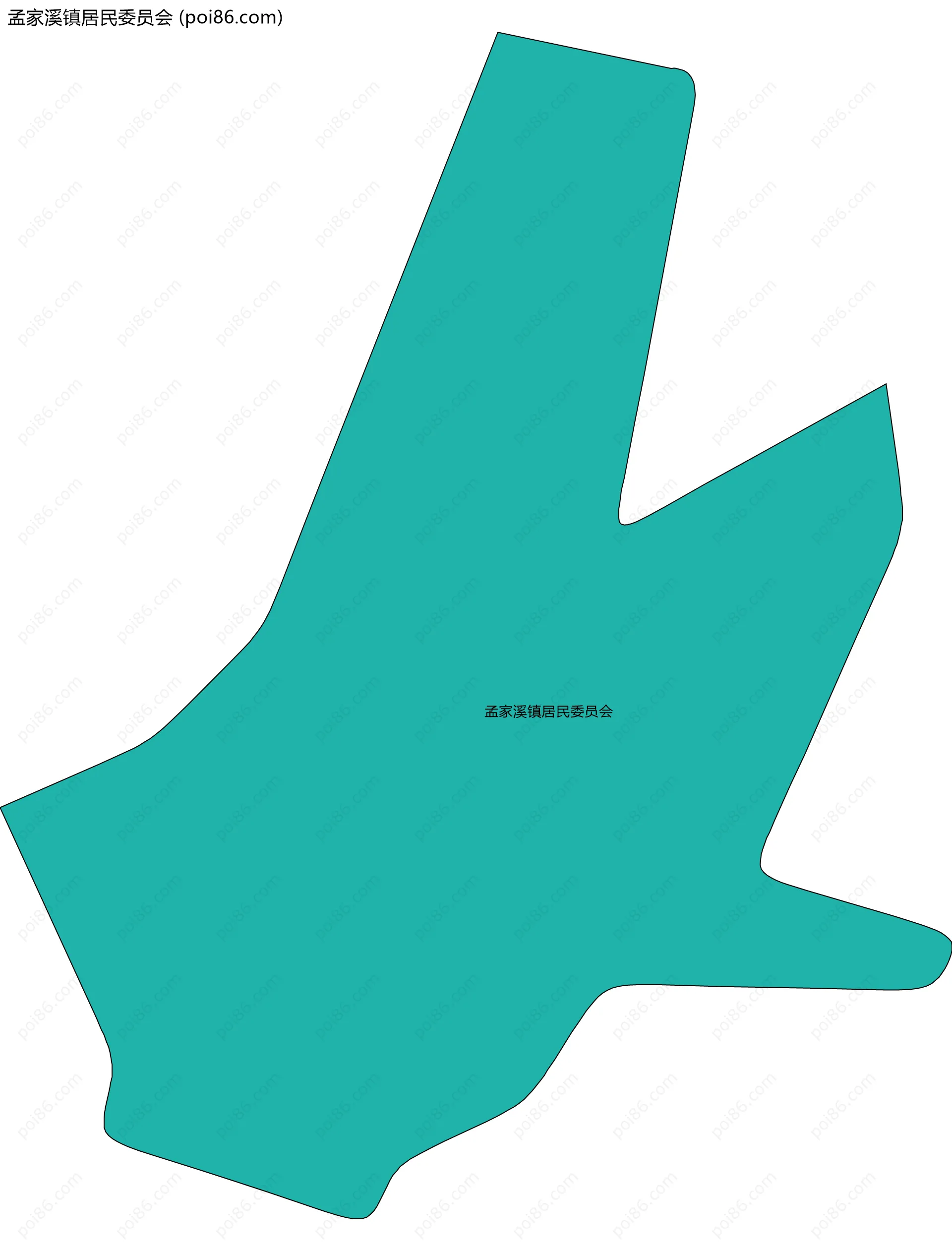 孟家溪镇居民委员会边界地图