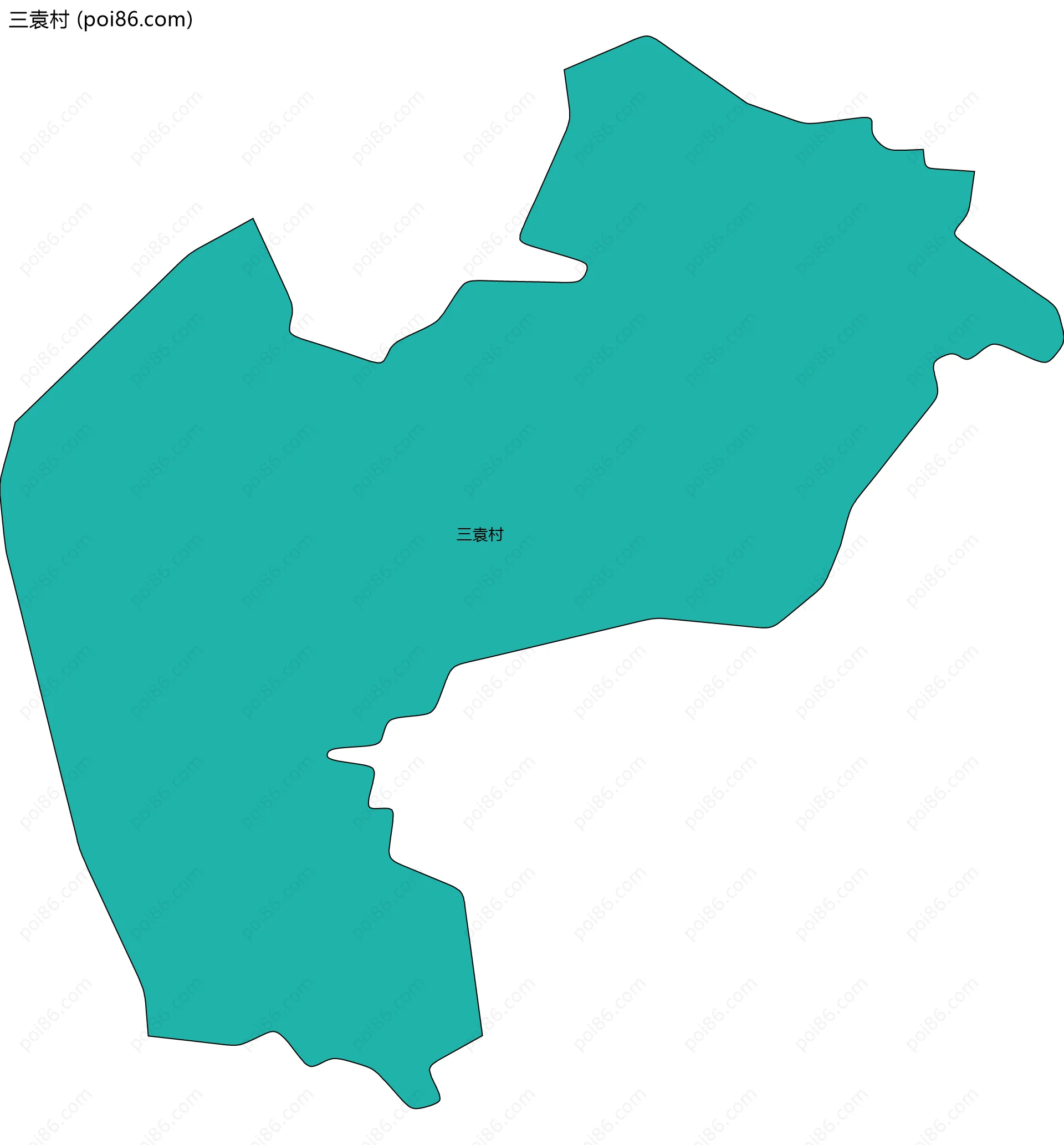 三袁村边界地图