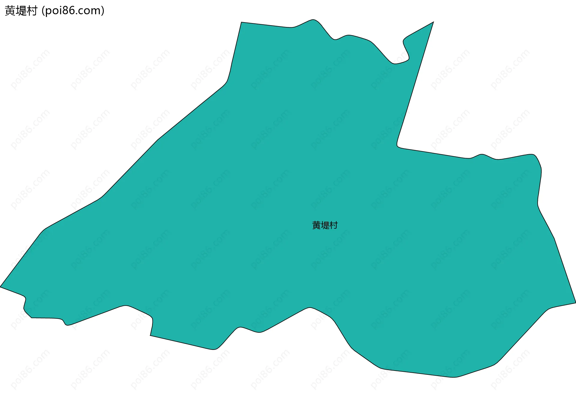 黄堤村边界地图