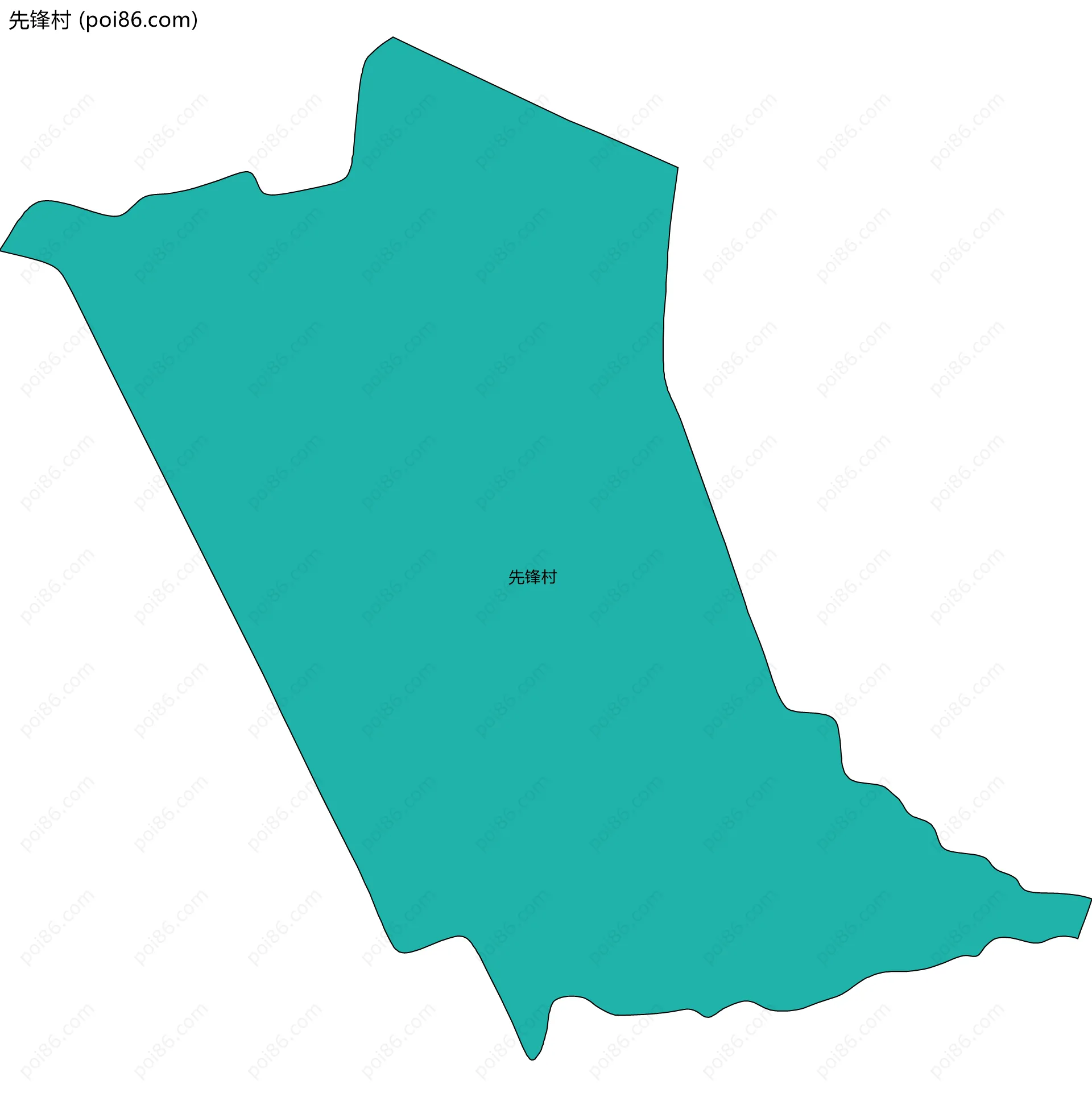 先锋村边界地图