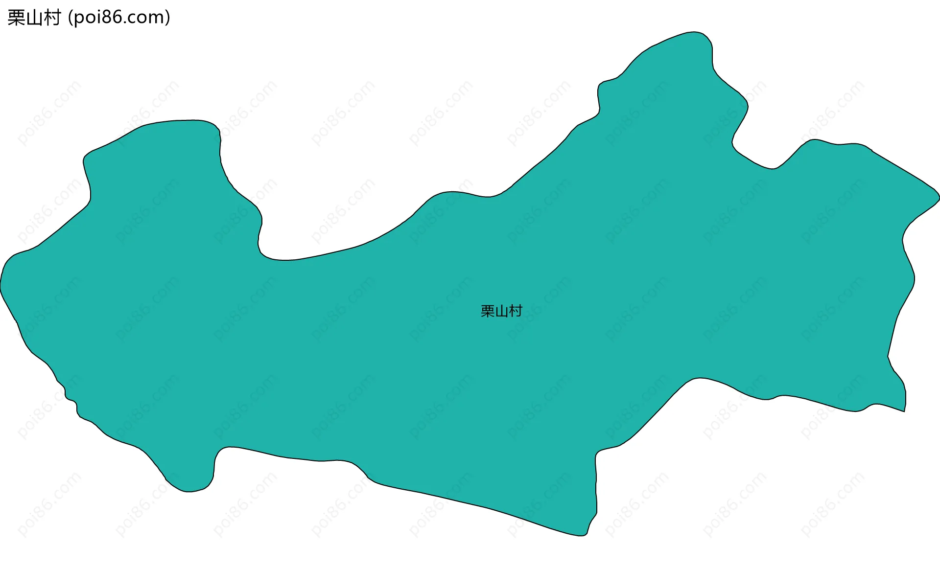 栗山村边界地图