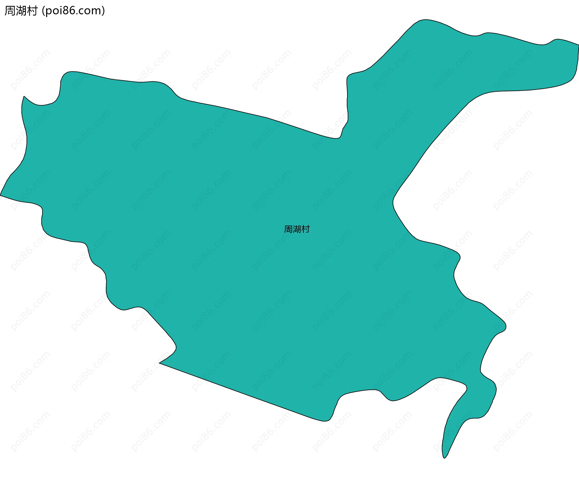 周湖村边界地图