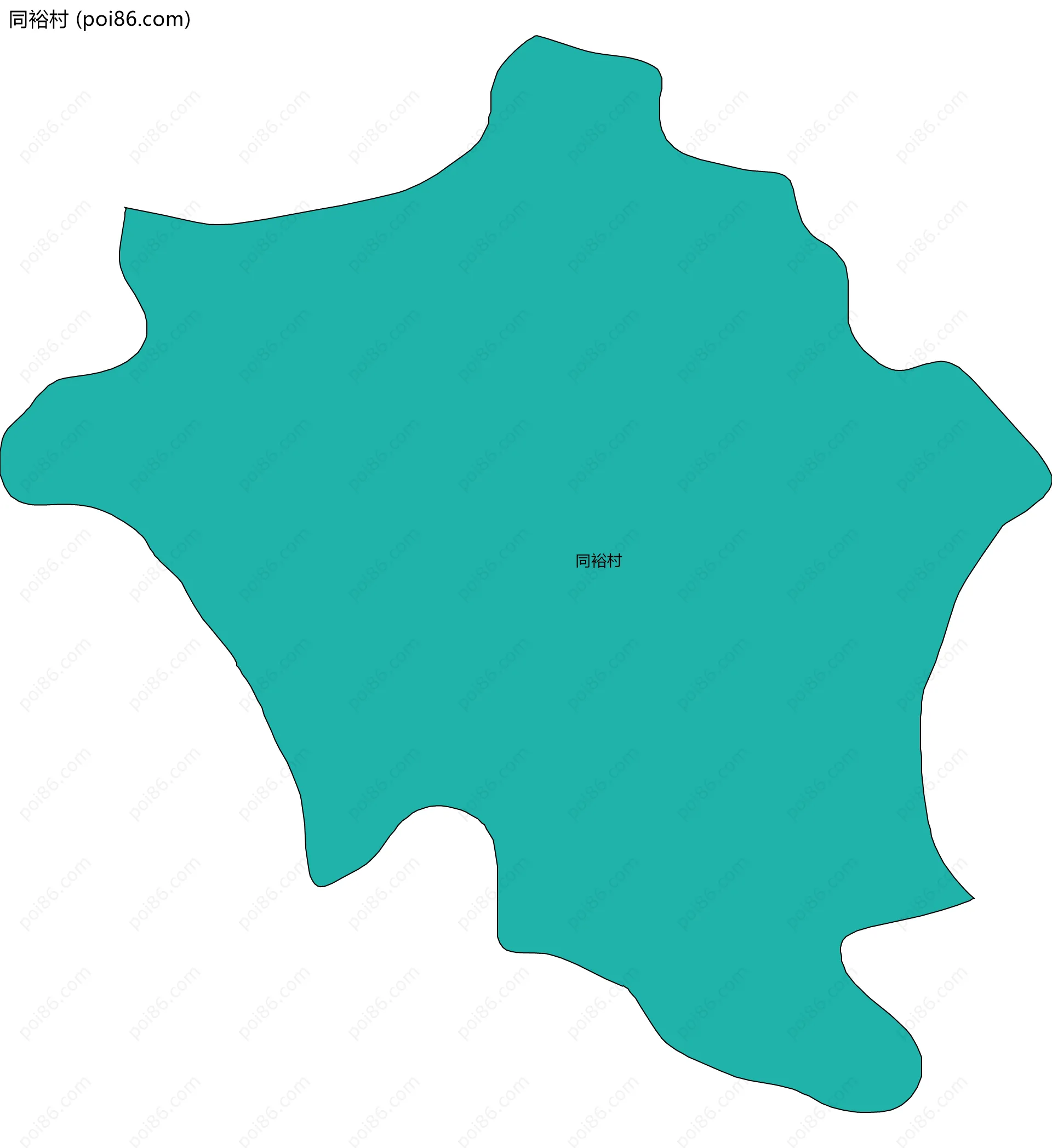 同裕村边界地图