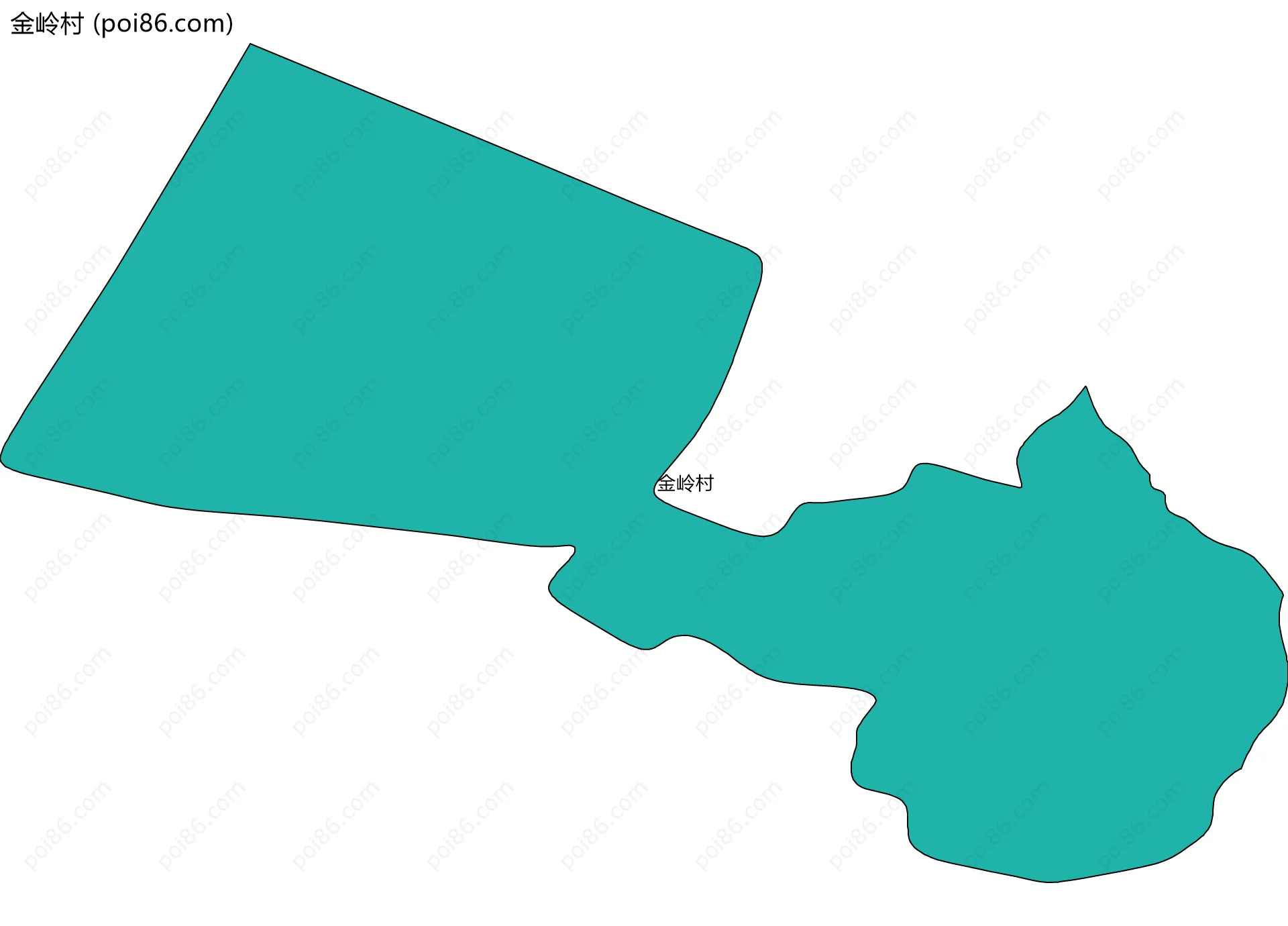 金岭村边界地图